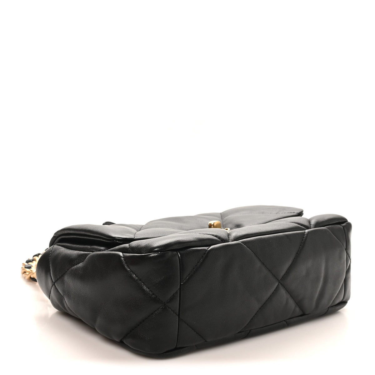 Lambskin Quilted Medium Chanel 19 Flap Black