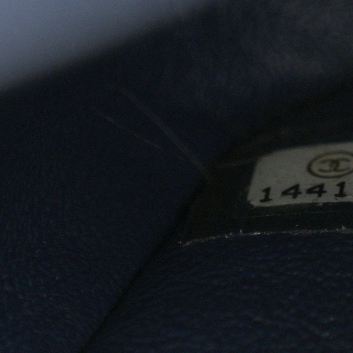 Patent Quilted Jumbo Double Flap Dark Blue