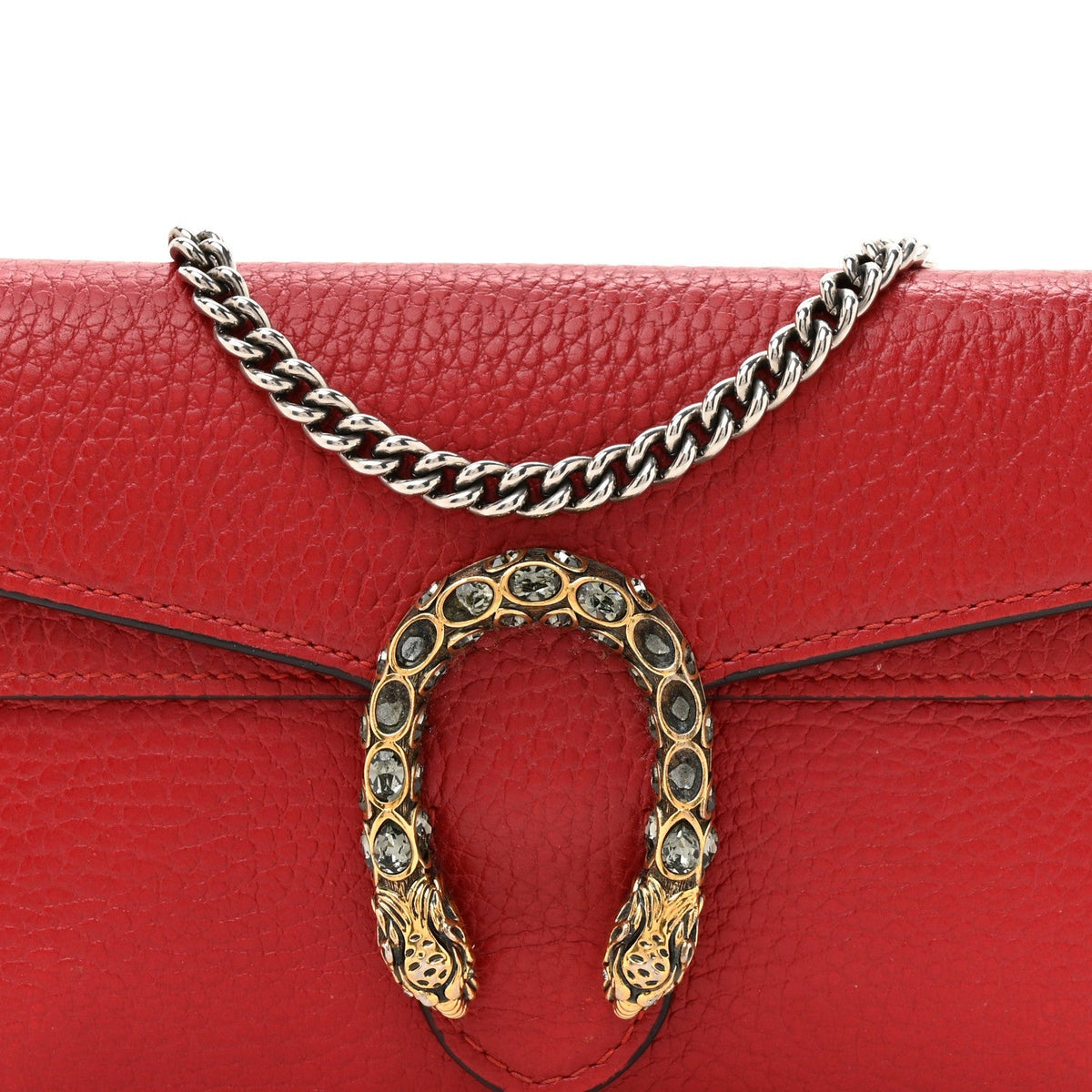 Calfskin Super Mini Dionysus Shoulder Bag Hibiscus Red
