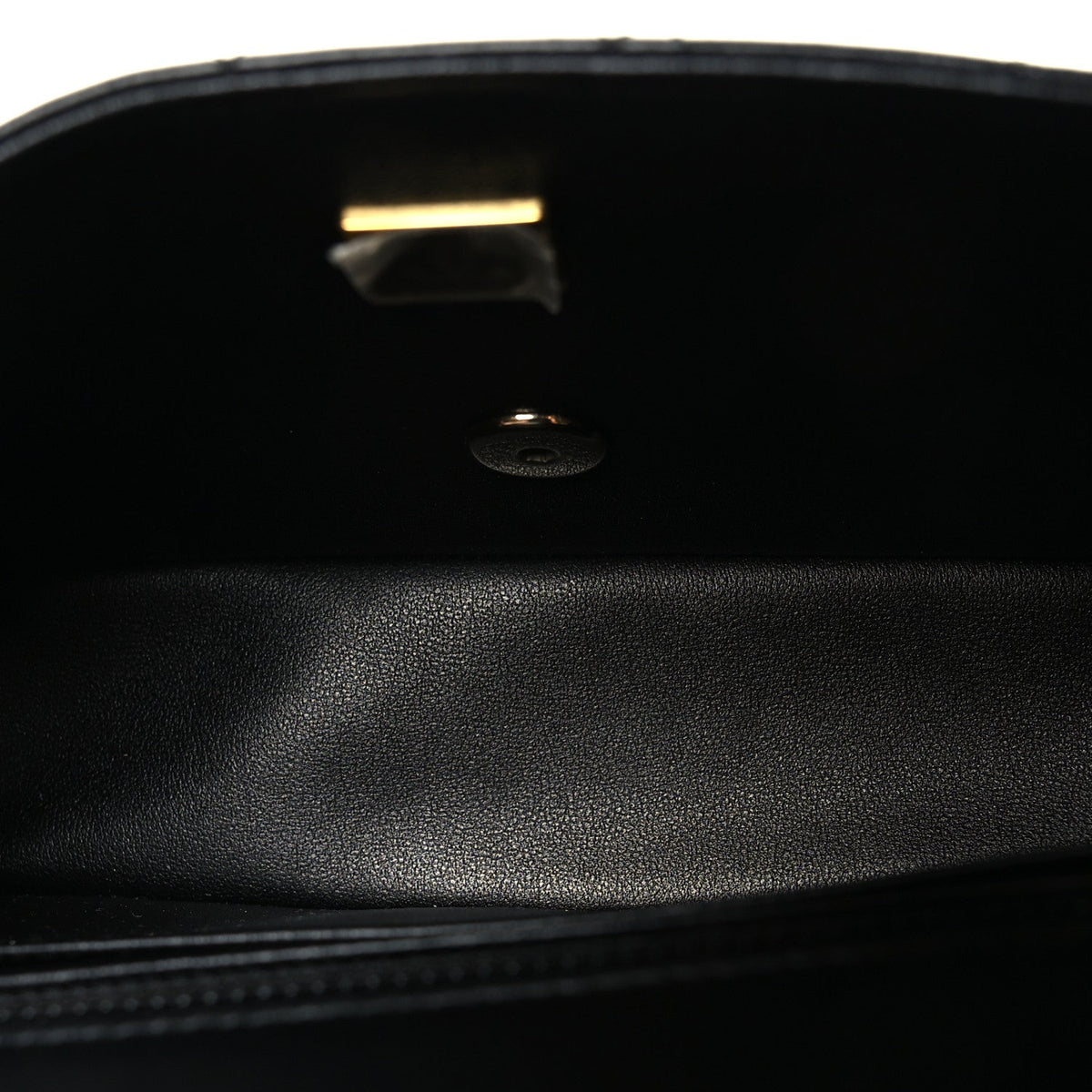 Lambskin Quilted Mini Rectangular Flap Black