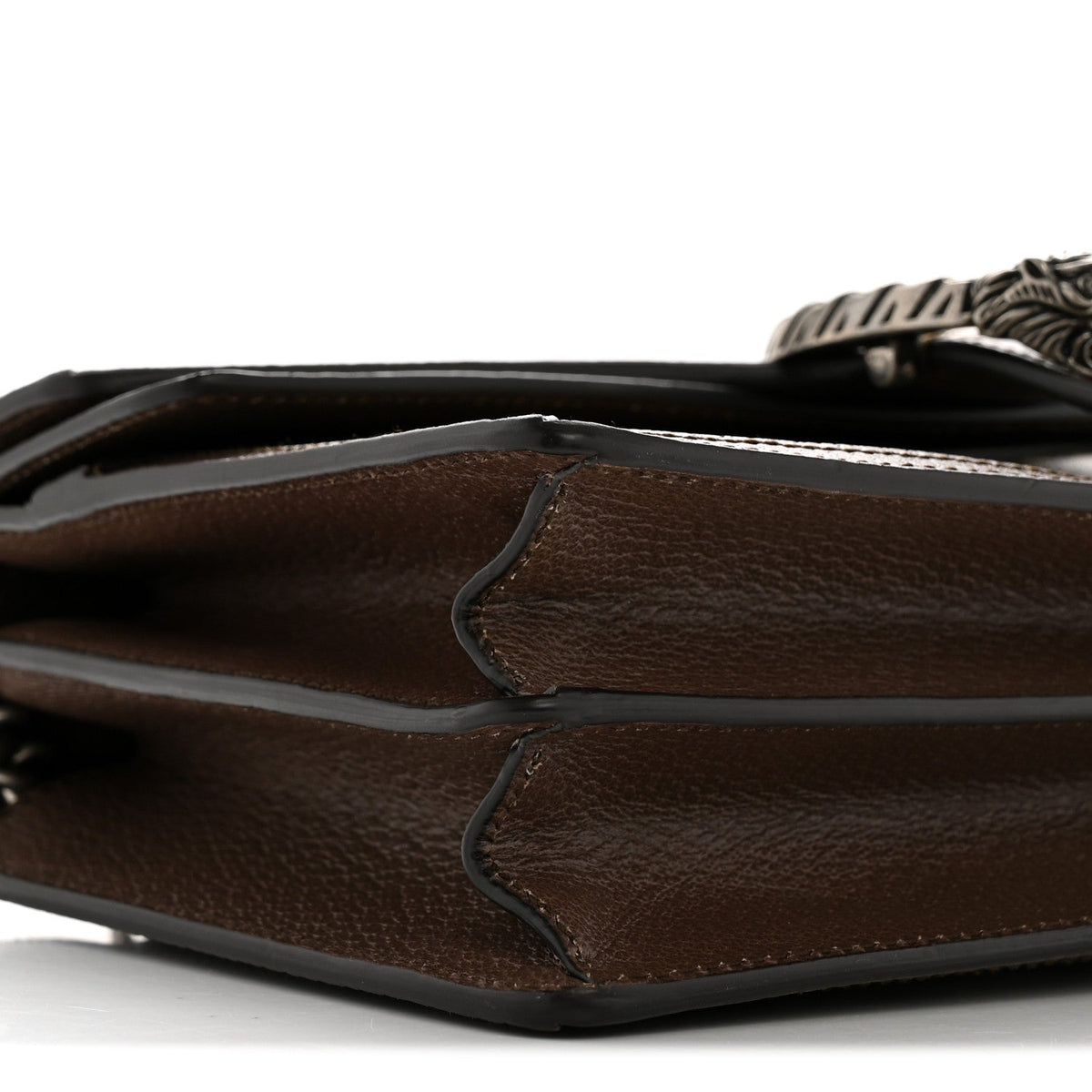 GG Supreme Monogram Textured Dollar Calfskin Top Handle Dionysus Shoulder Bag Beige Ebony New Acero