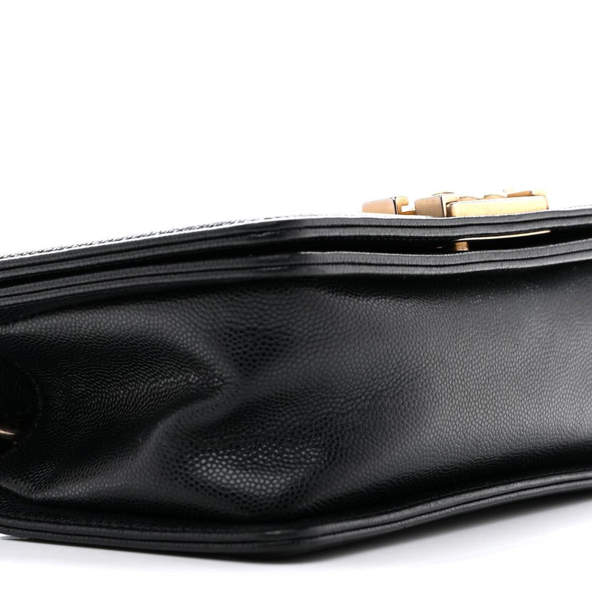 Caviar Quilted Small Boy Flap Black