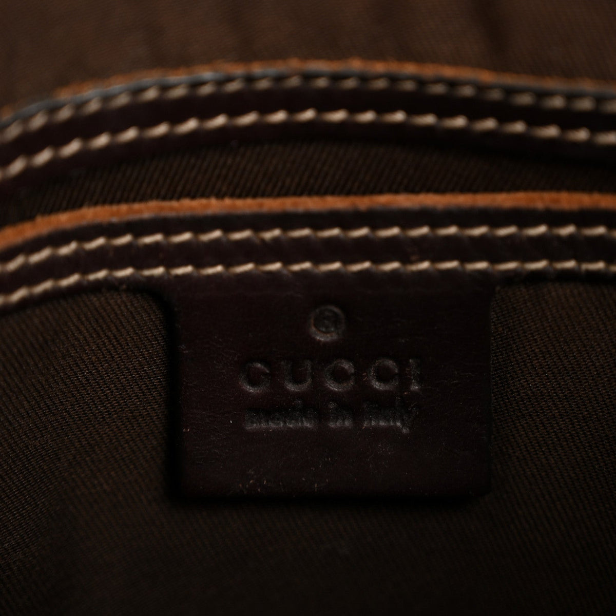 GG Supreme Monogram Small Flat Messenger Bag Dark Brown