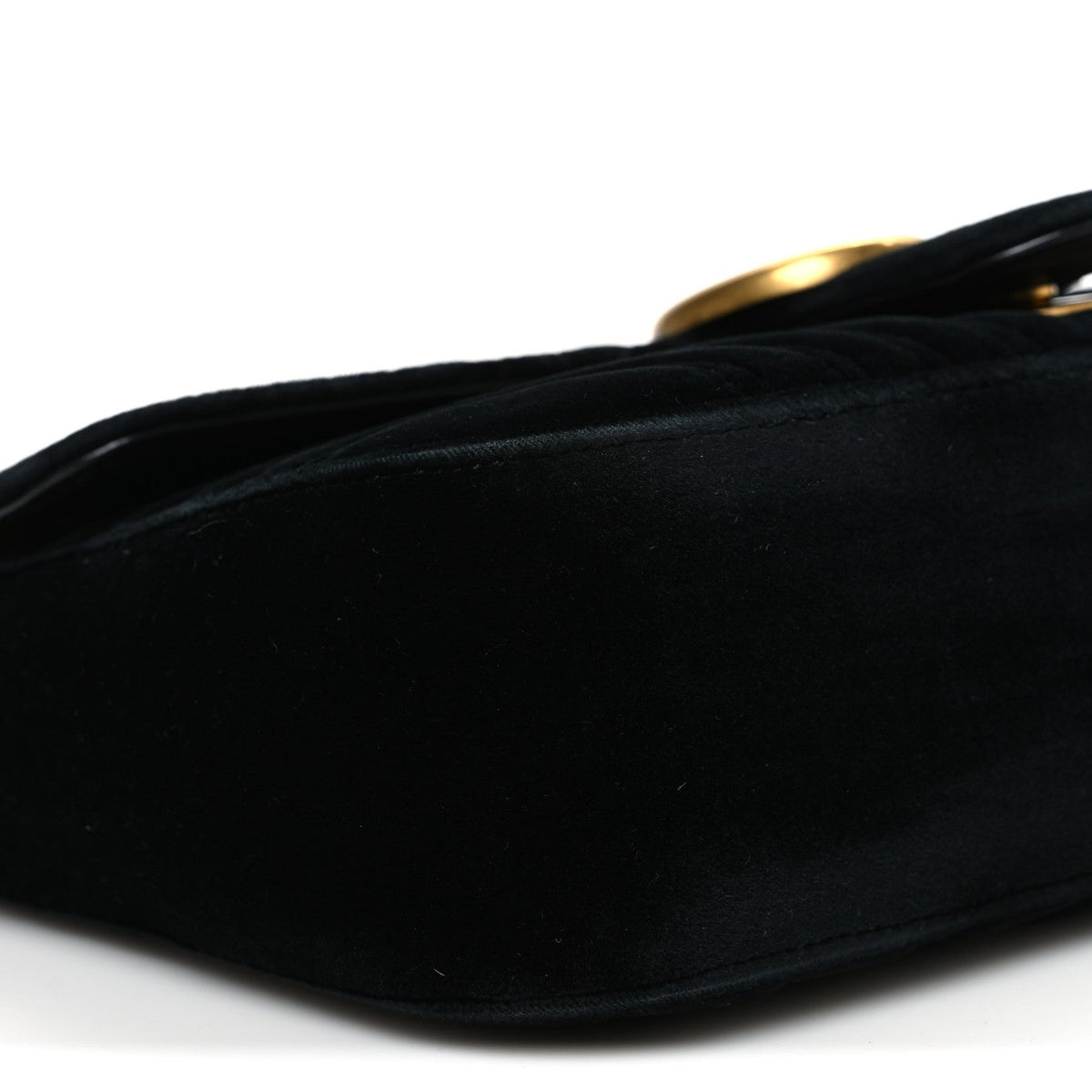 Velvet Matelasse Small GG Marmont Shoulder Bag Black