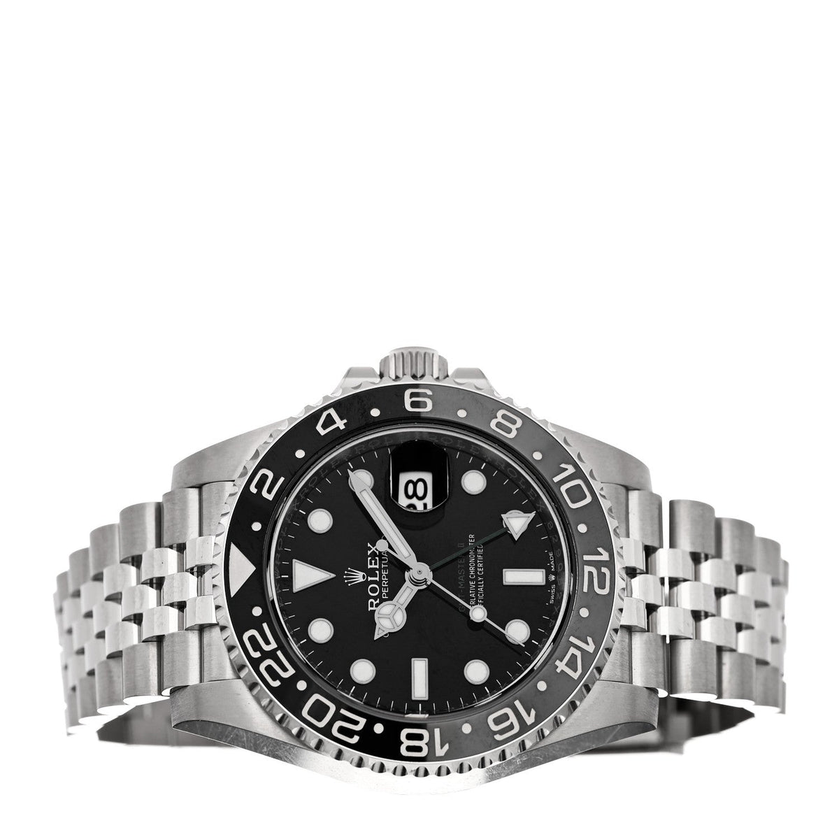 Stainless Steel 40mm Oyster Perpetual Date GMT Master II Bruce Wayne Watch Black 126710GRNR