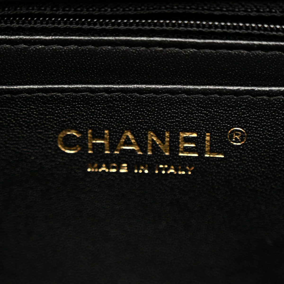 Lambskin Quilted Mini Square Flap Black