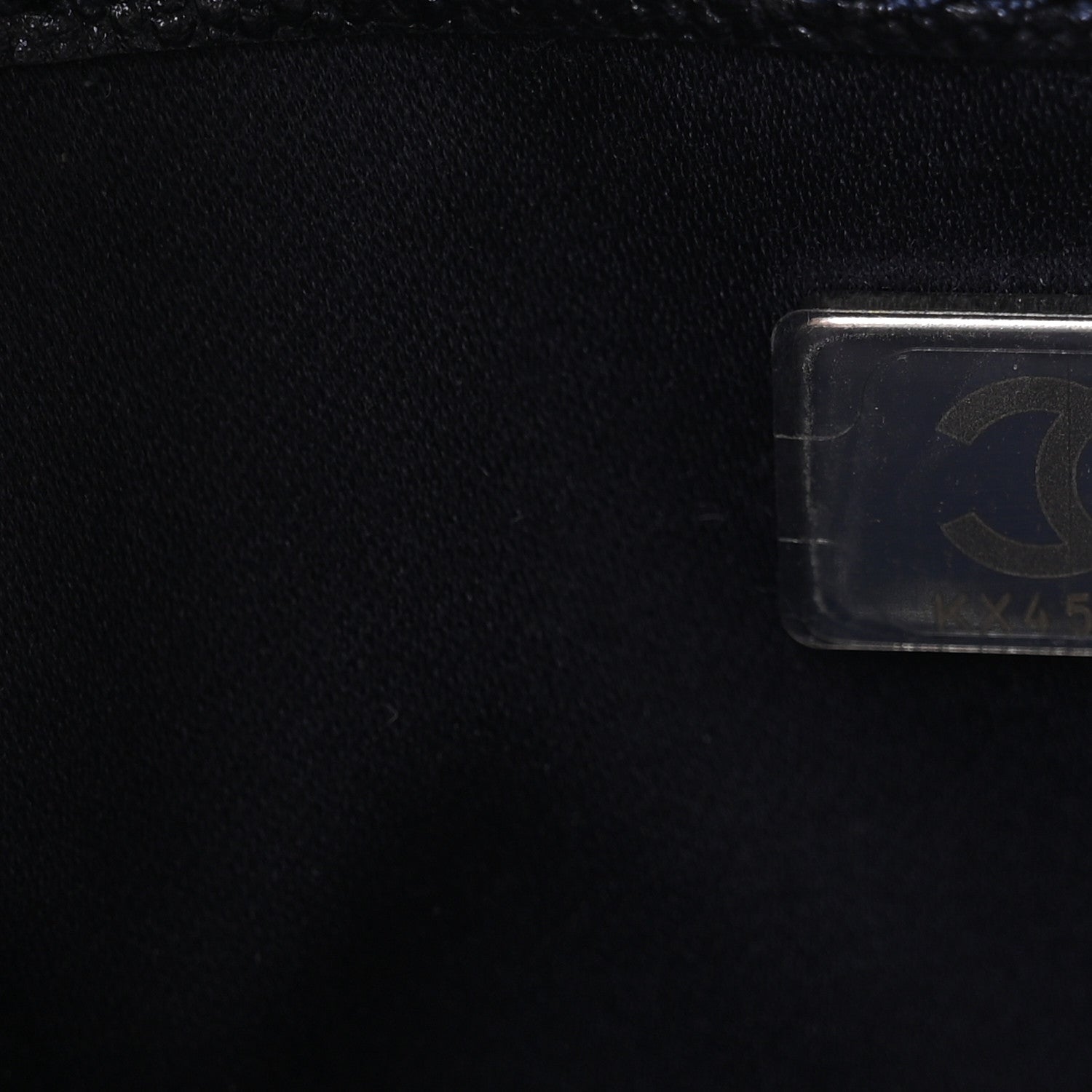 Metallic Caviar Quilted Mini Chanel 25 Handbag Dark Blue