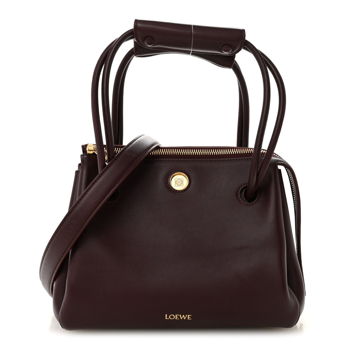 Supple Calfskin Small Madrid Bag Dark Burgundy