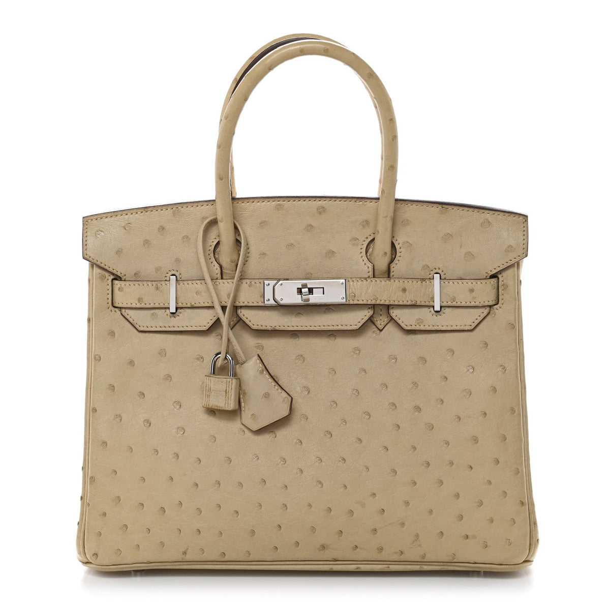 Ostrich Birkin 30 Parchemin