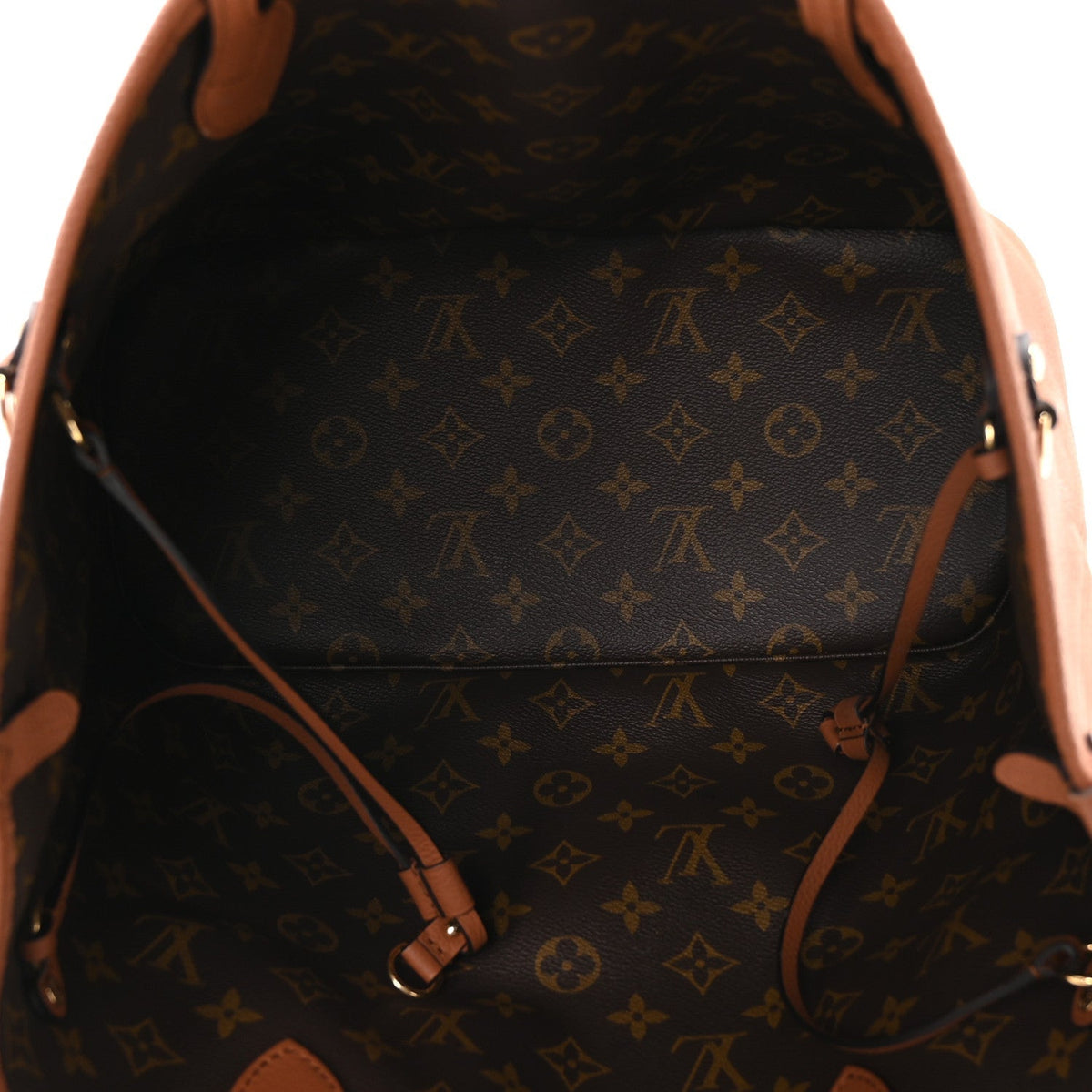 Monogram Calfskin Neo Neverfull Inside Out MM Tan