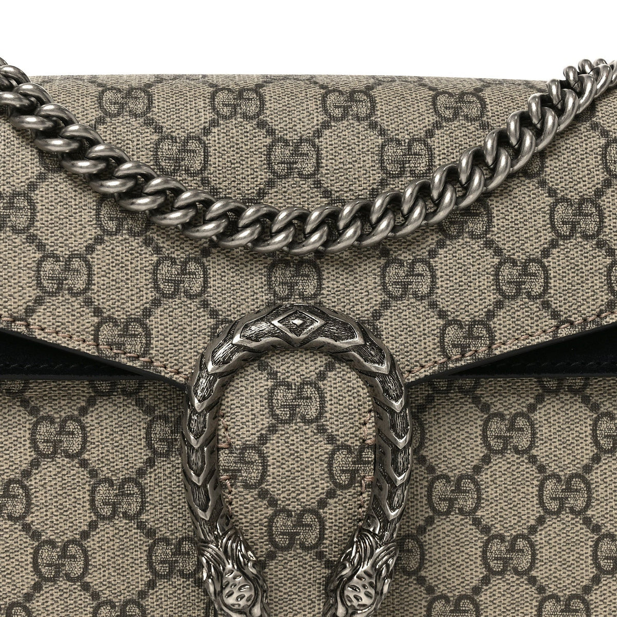 GG Supreme Monogram Small Dionysus Shoulder Bag Black