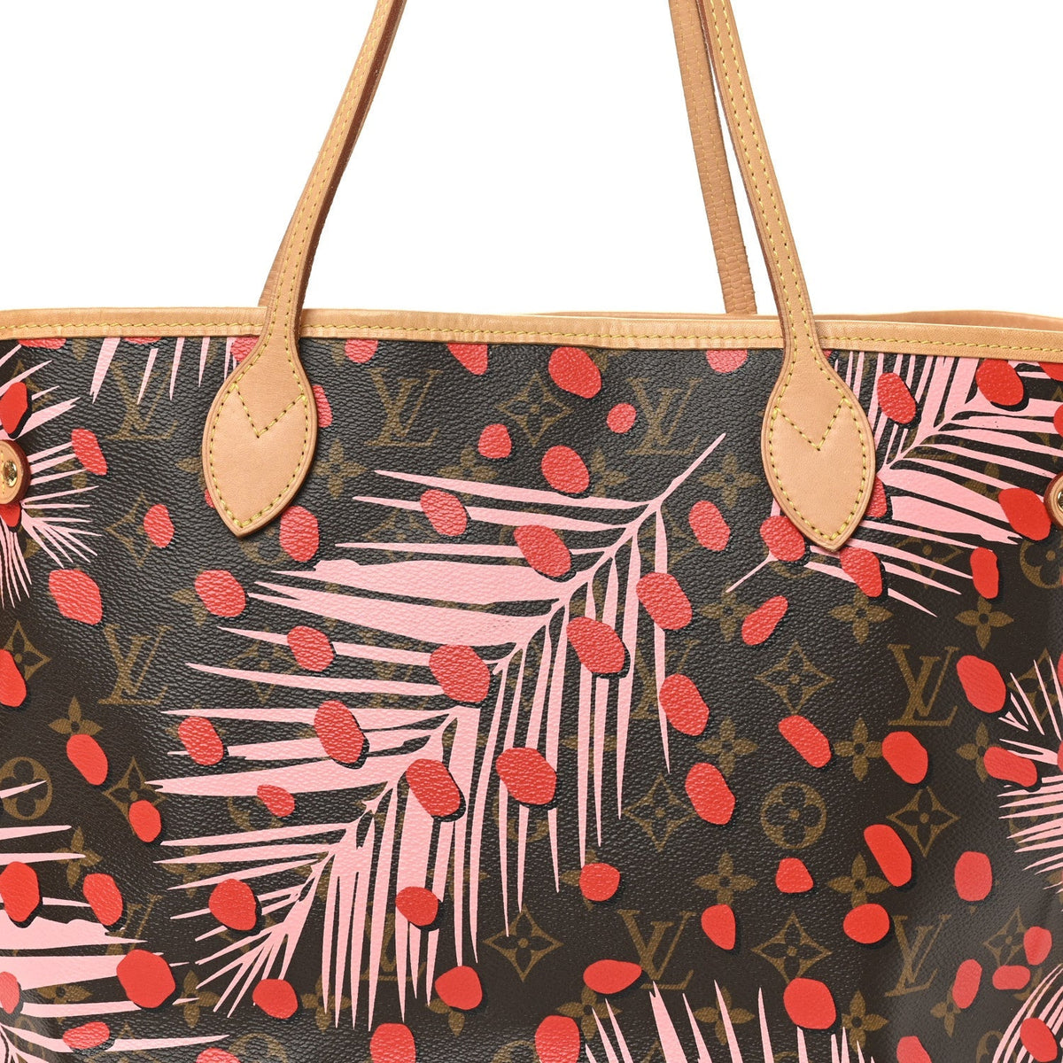 Monogram Jungle Dots Neo Neverfull MM Sugar Pink Poppy