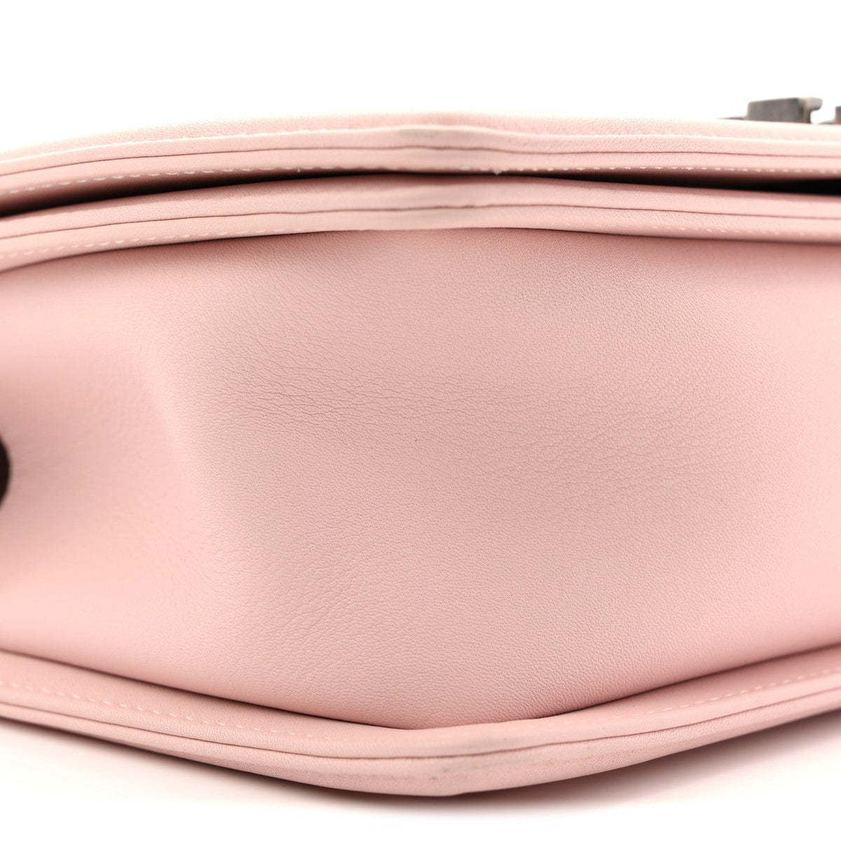Calfskin Quilted Medium Boy Flap Light Pink