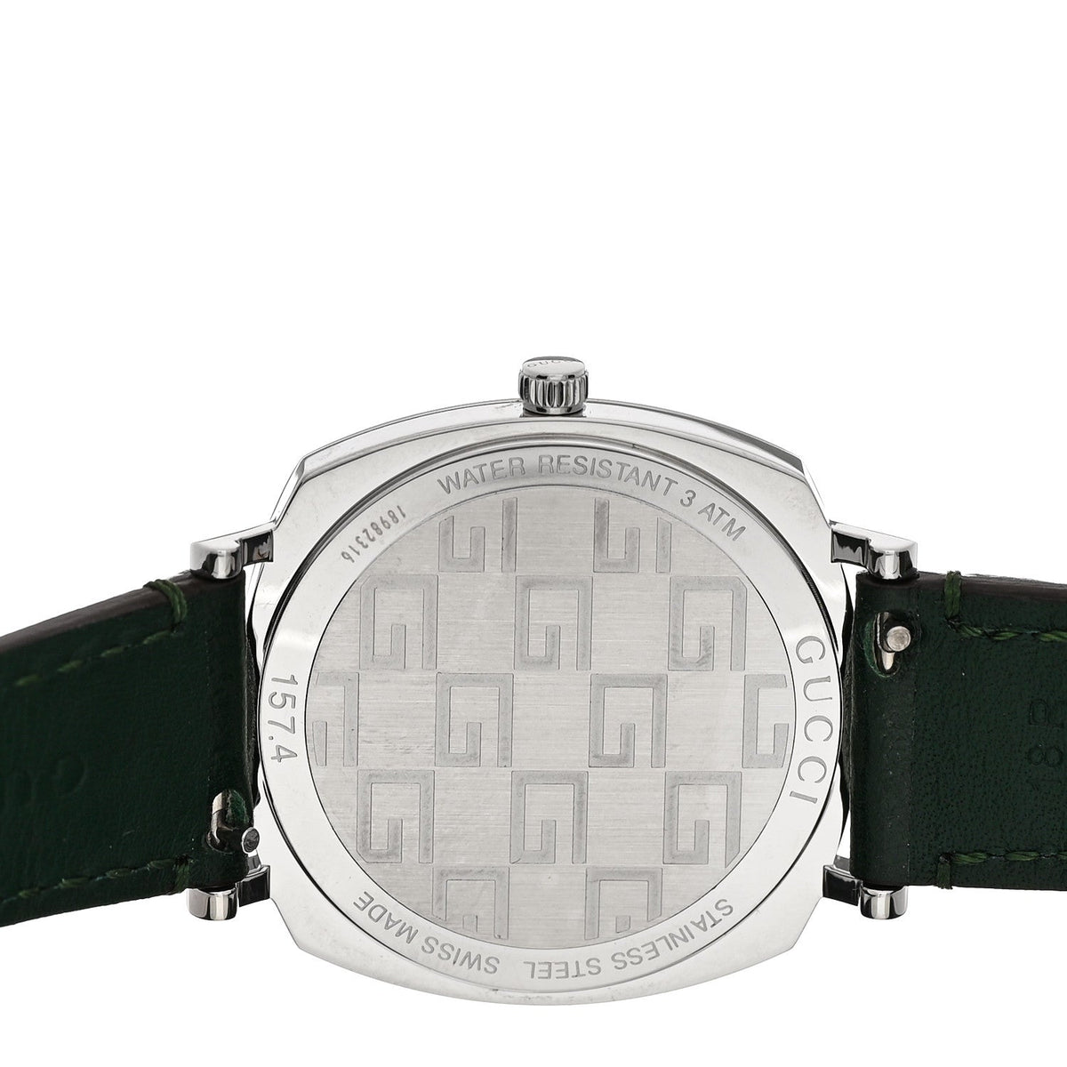 Stainless Steel Calfskin 35mm Grip Quartz Watch Green