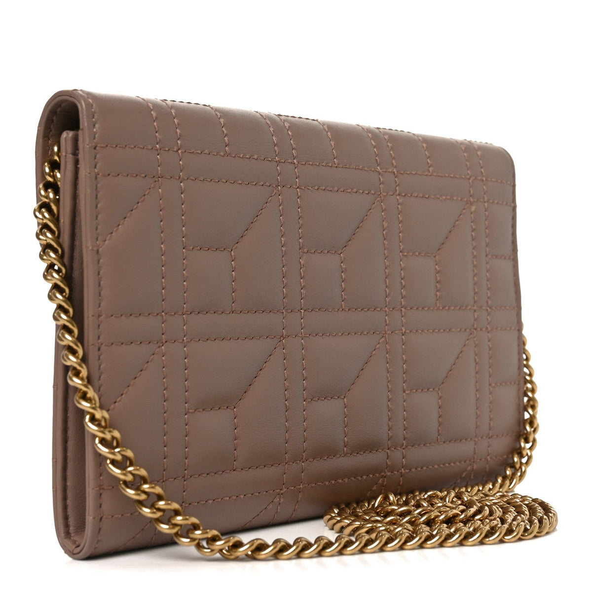 Calfskin Matelasse Mini Pearly GG Marmont Chain Wallet Porcelain Rose