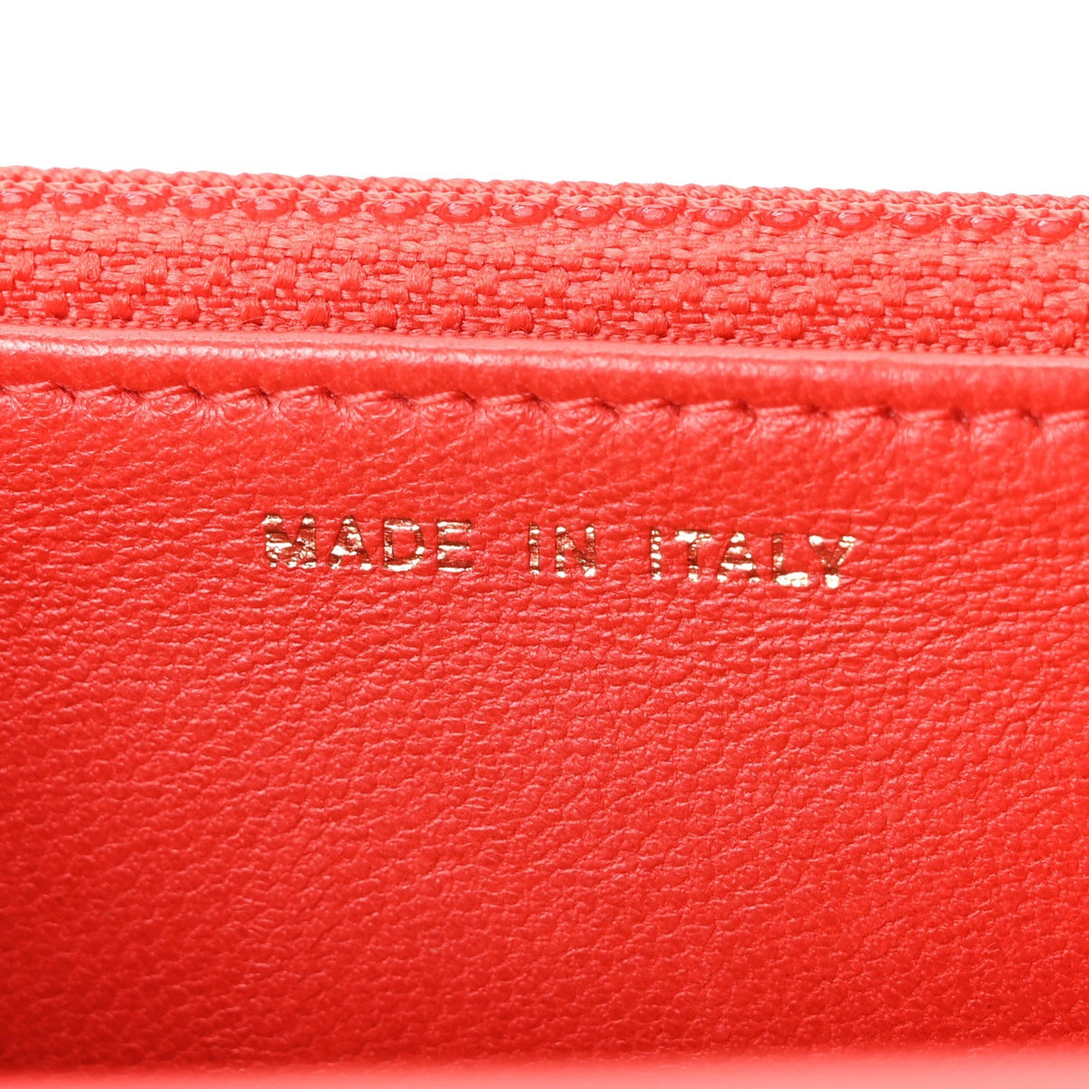 Lambskin Quilted Wallet On Chain WOC Red