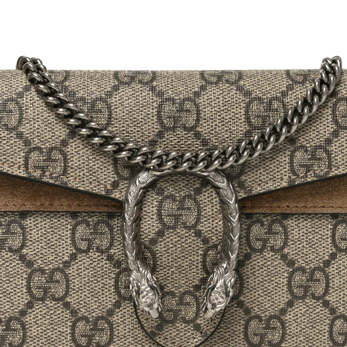 GG Supreme Monogram Super Mini Dionysus Shoulder Bag Taupe