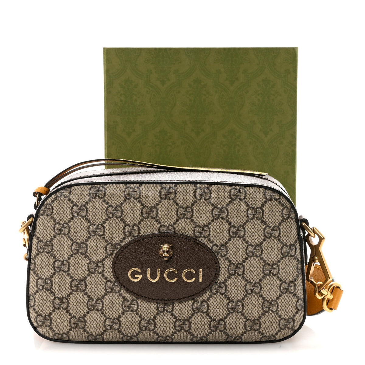 GG Supreme Monogram Web Neo Vintage Shoulder Bag Beige New Acero Crop