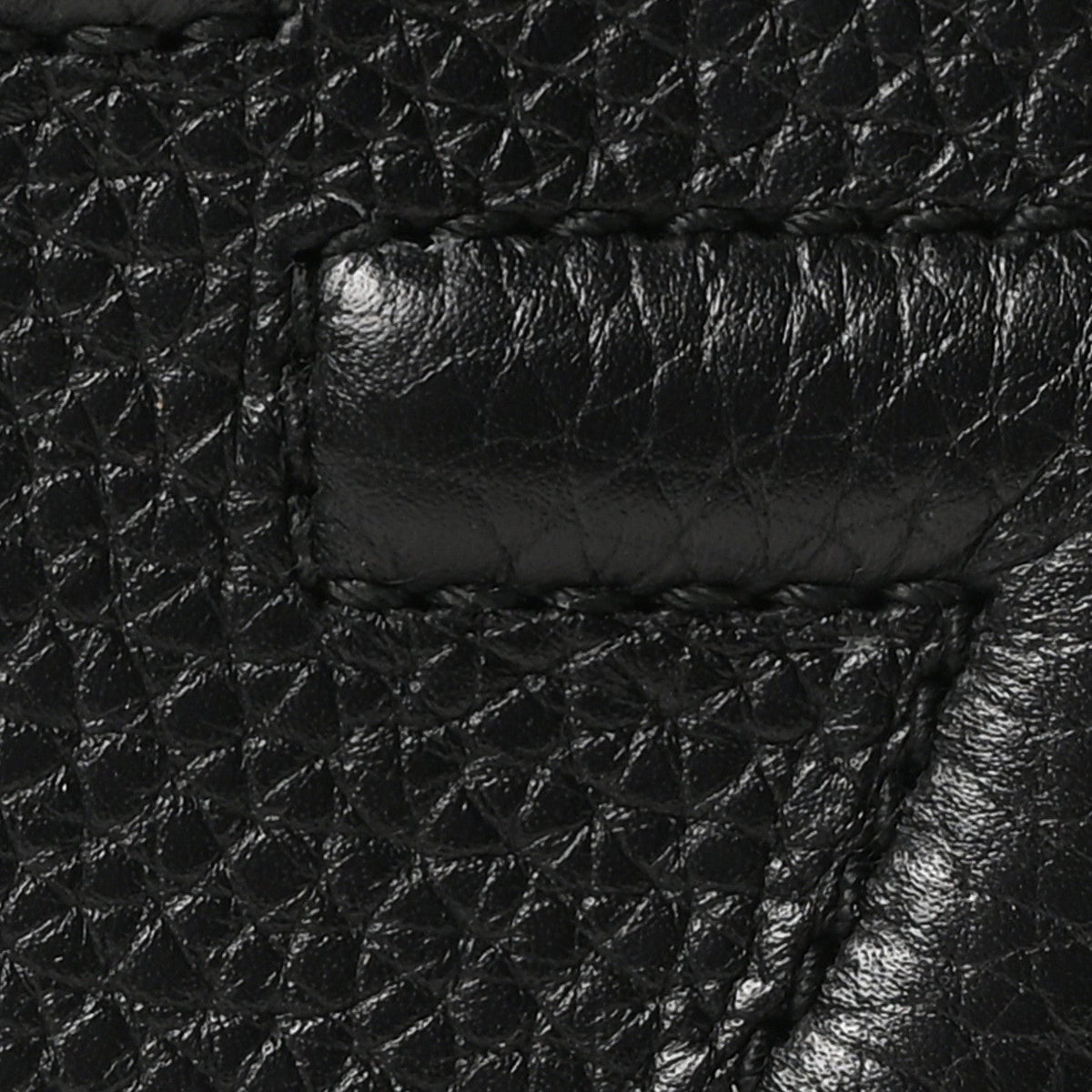 Pebbled Calfskin Small Soho Disco Bag Black