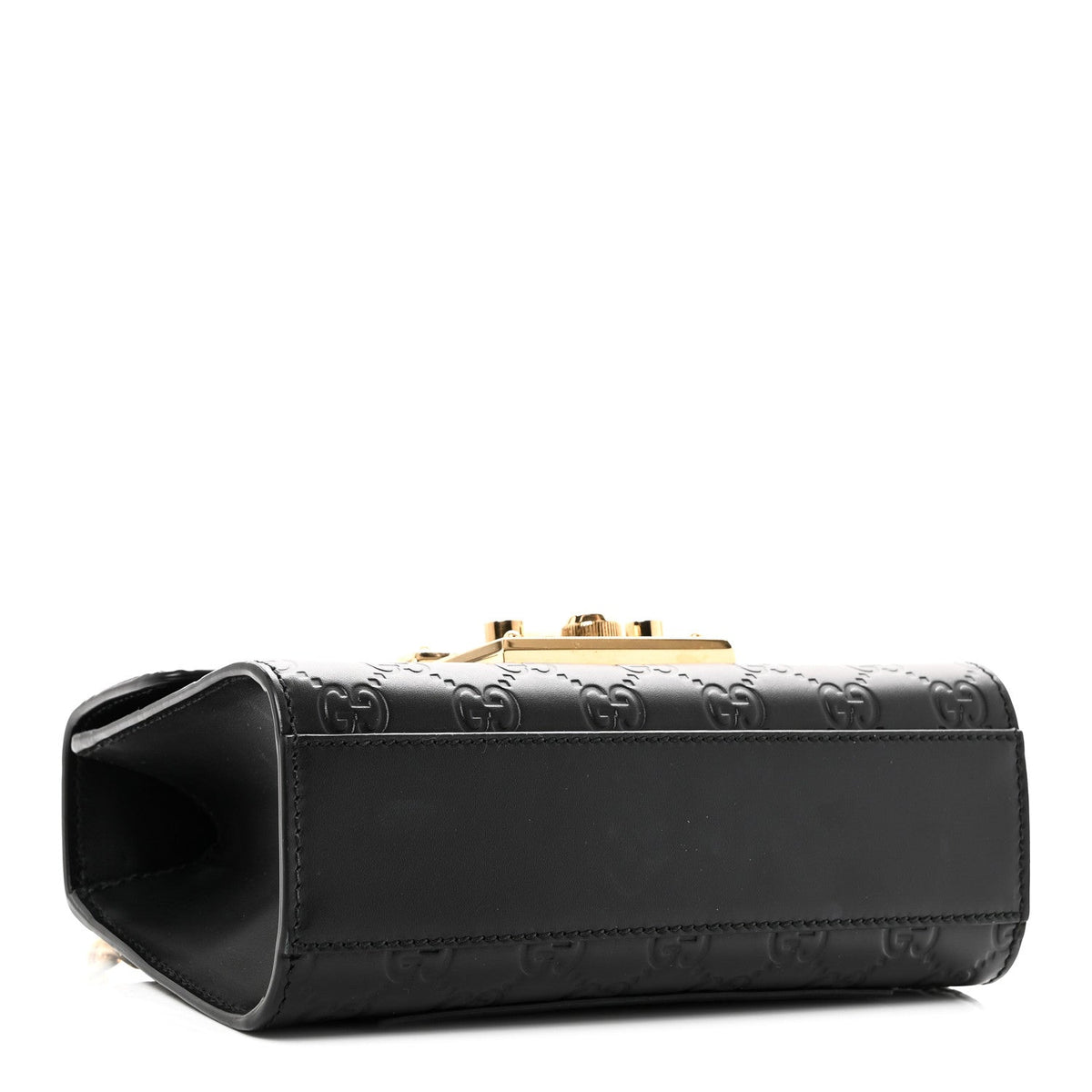 Guccissima Small Padlock Shoulder Bag Black