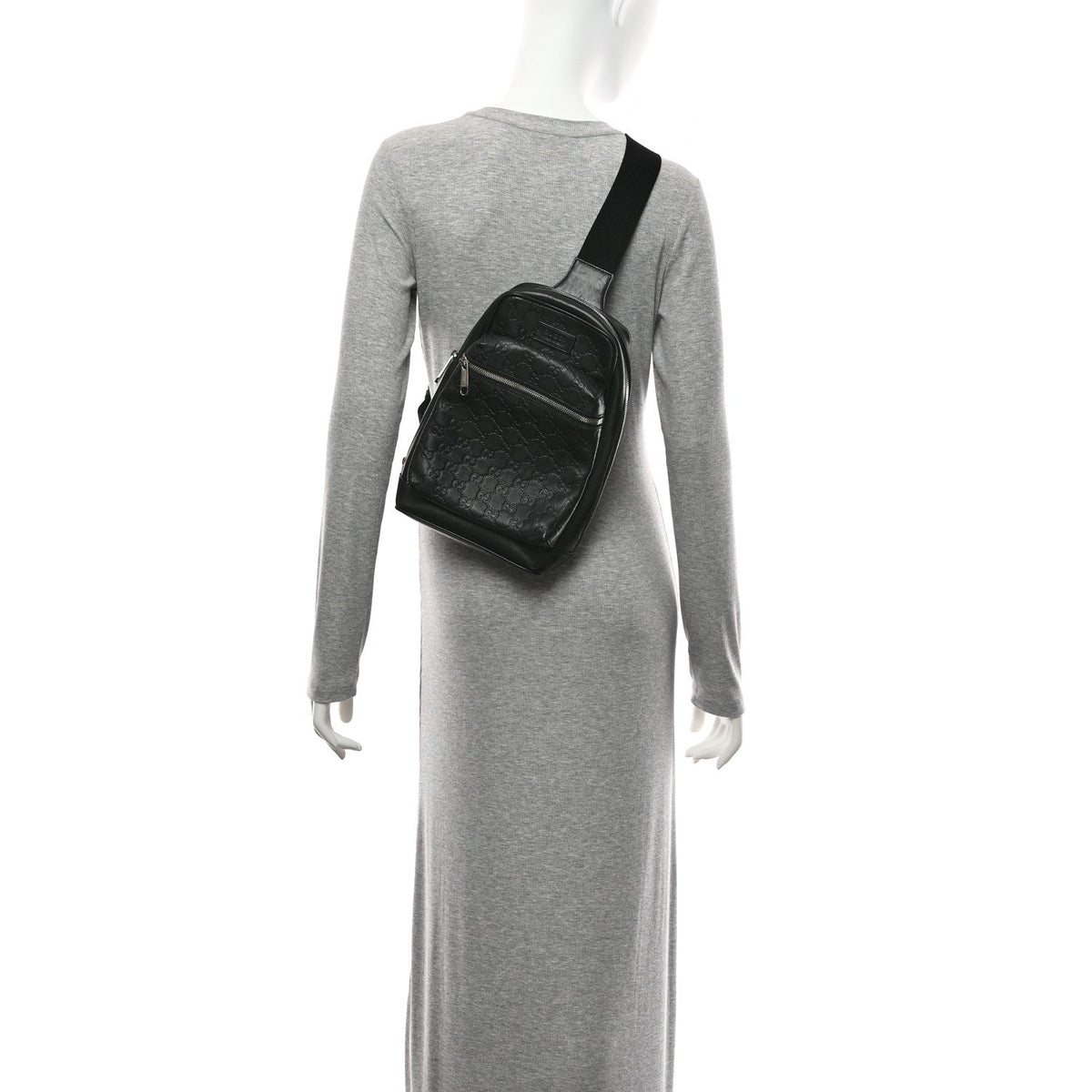Guccissima Sling Backpack Black