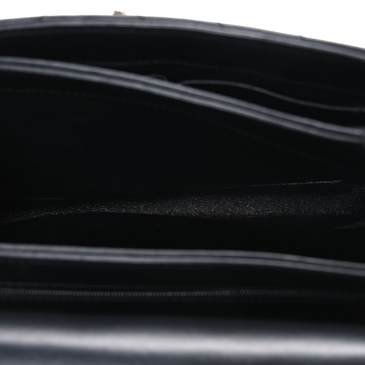 Lambskin Chevron Quilted Small Trendy CC Flap Dual Handle Bag Black