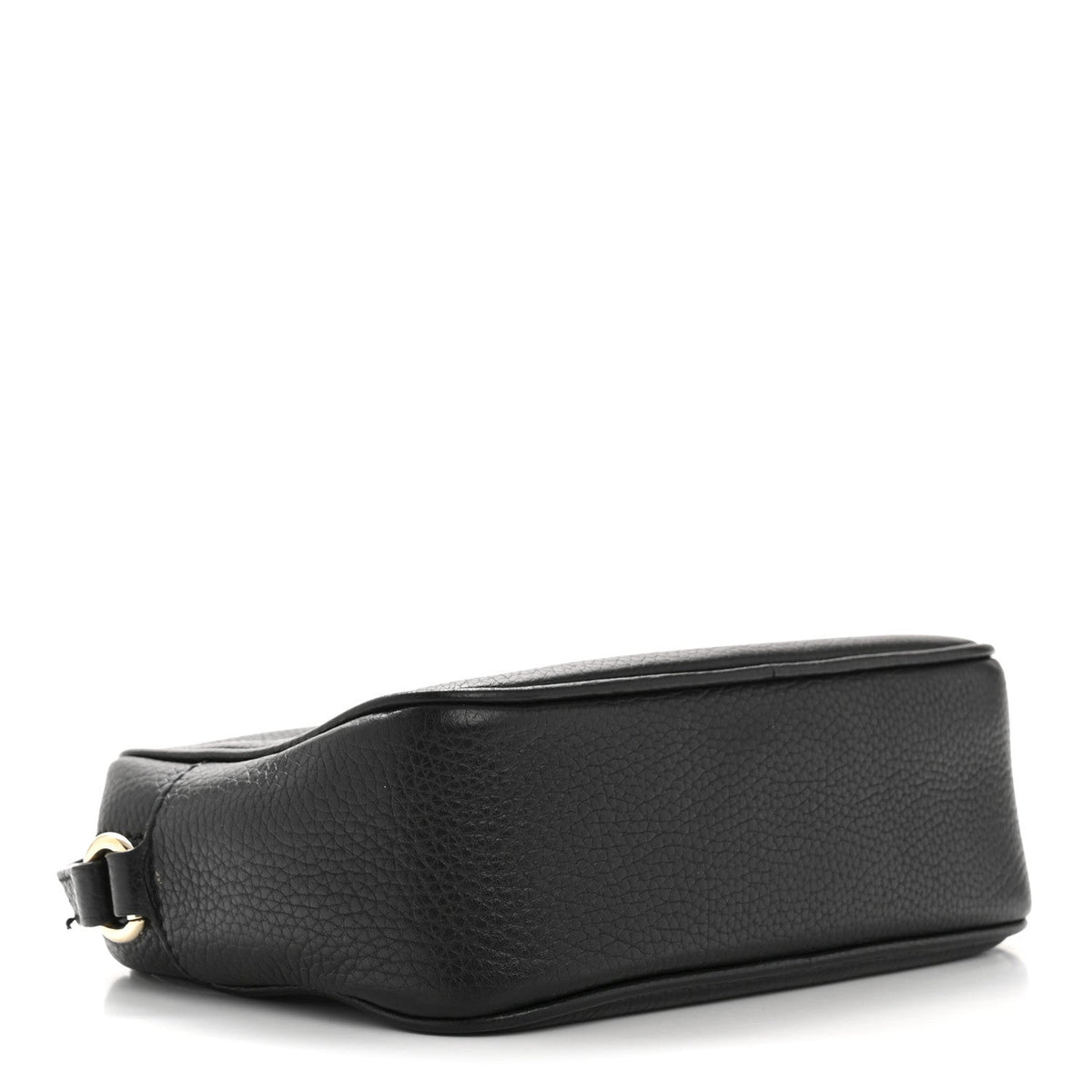 Pebbled Calfskin Small Soho Disco Bag Black