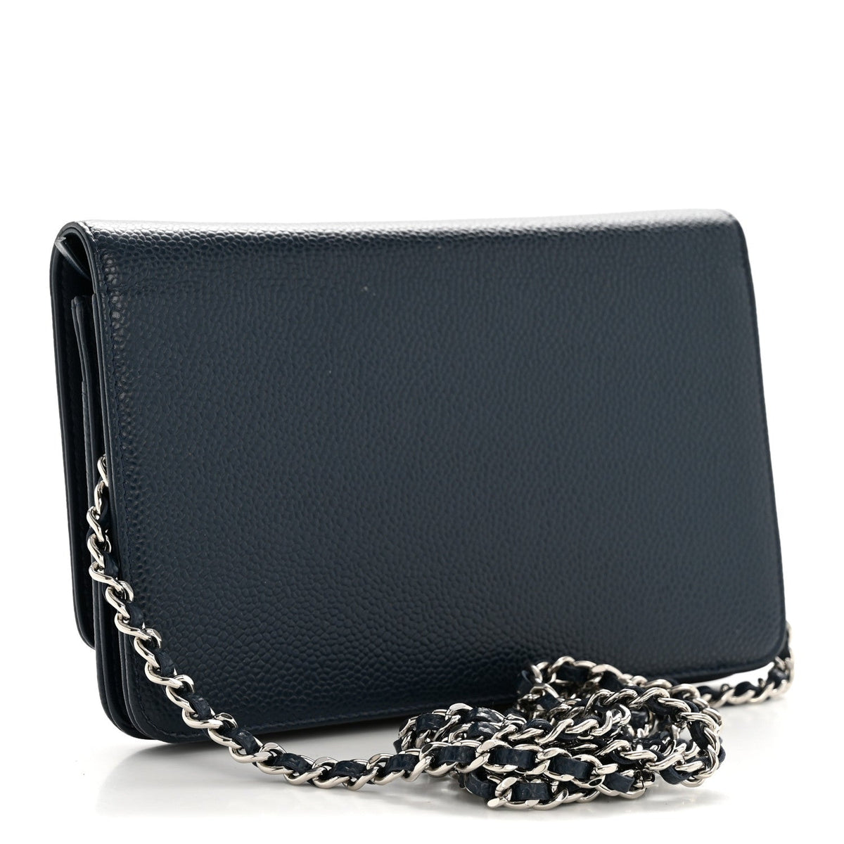 Caviar Timeless CC Wallet on Chain WOC Navy Blue