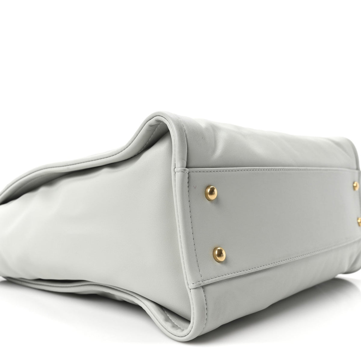 Calfskin Small Deauville Tote Light Grey