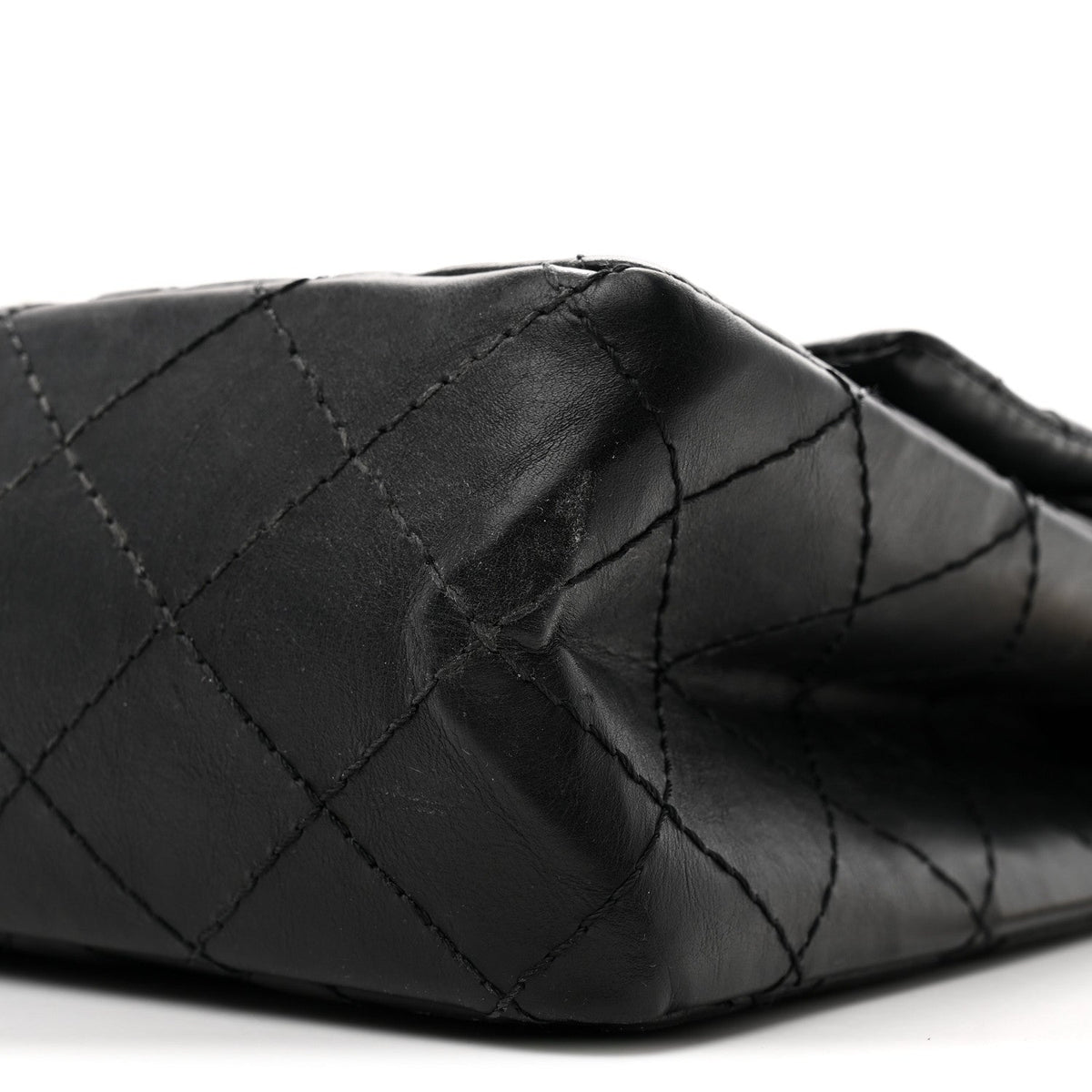 Aged Calfskin Quilted 2.55 Reissue 226 Flap Black