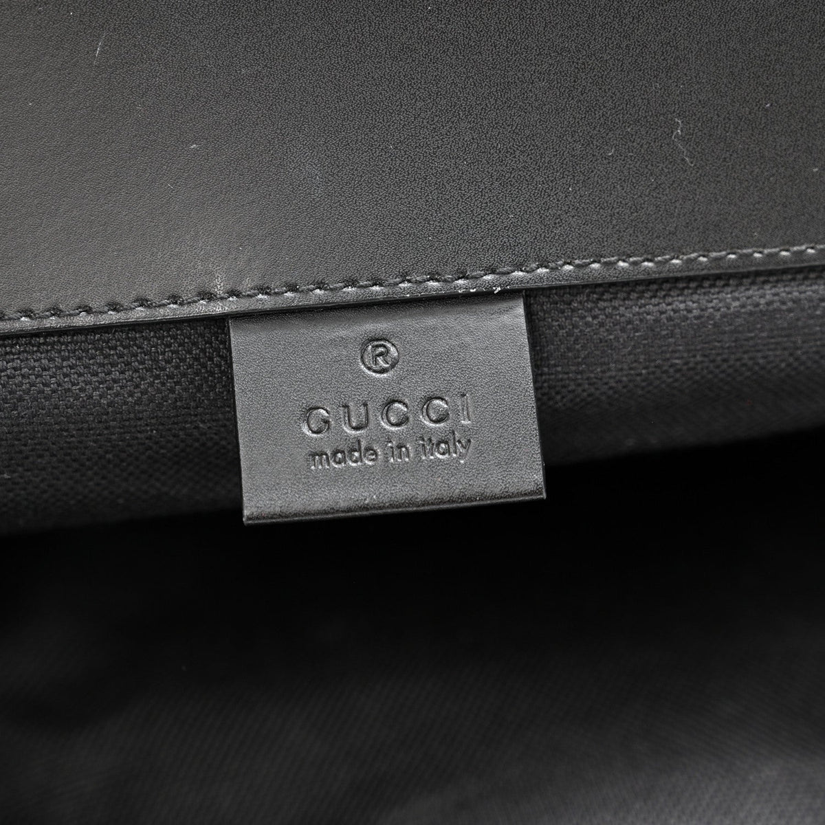 Soft GG Supreme Monogram Calfskin Web Double Buckle Backpack Black