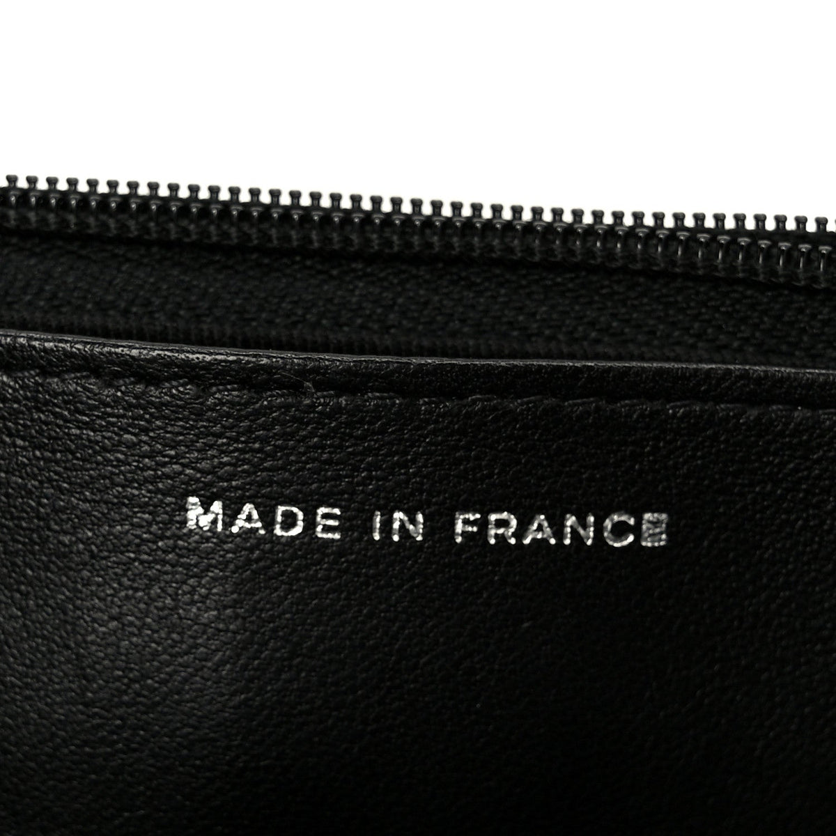 Pearly Lambskin Quilted Wallet On Chain WOC So Black