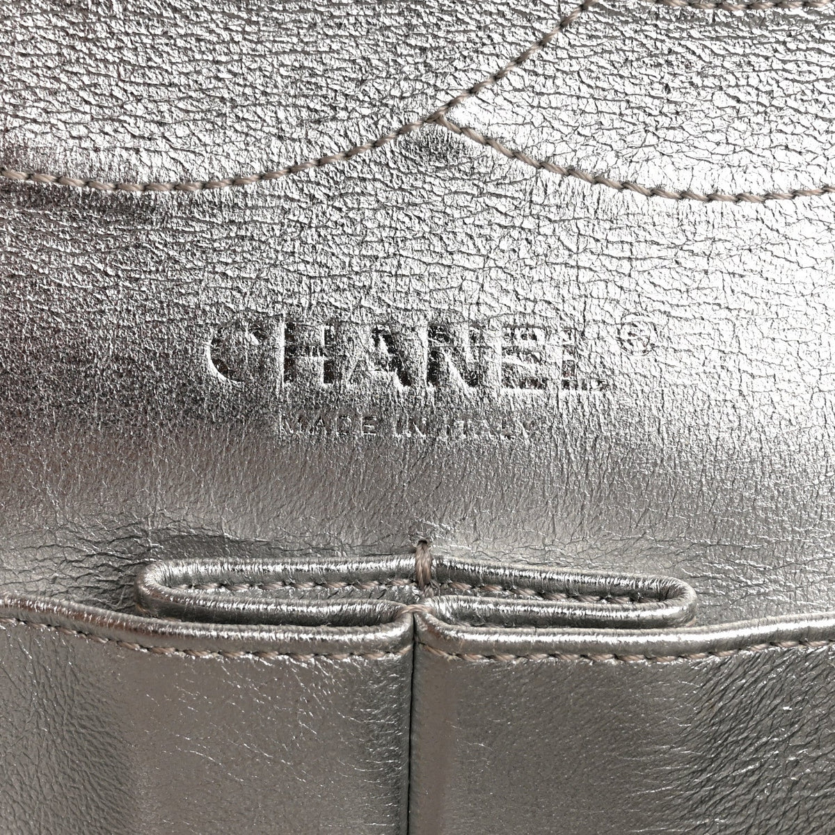 Metallic Lambskin Quilted 2.55 Reissue 227 Flap Silver