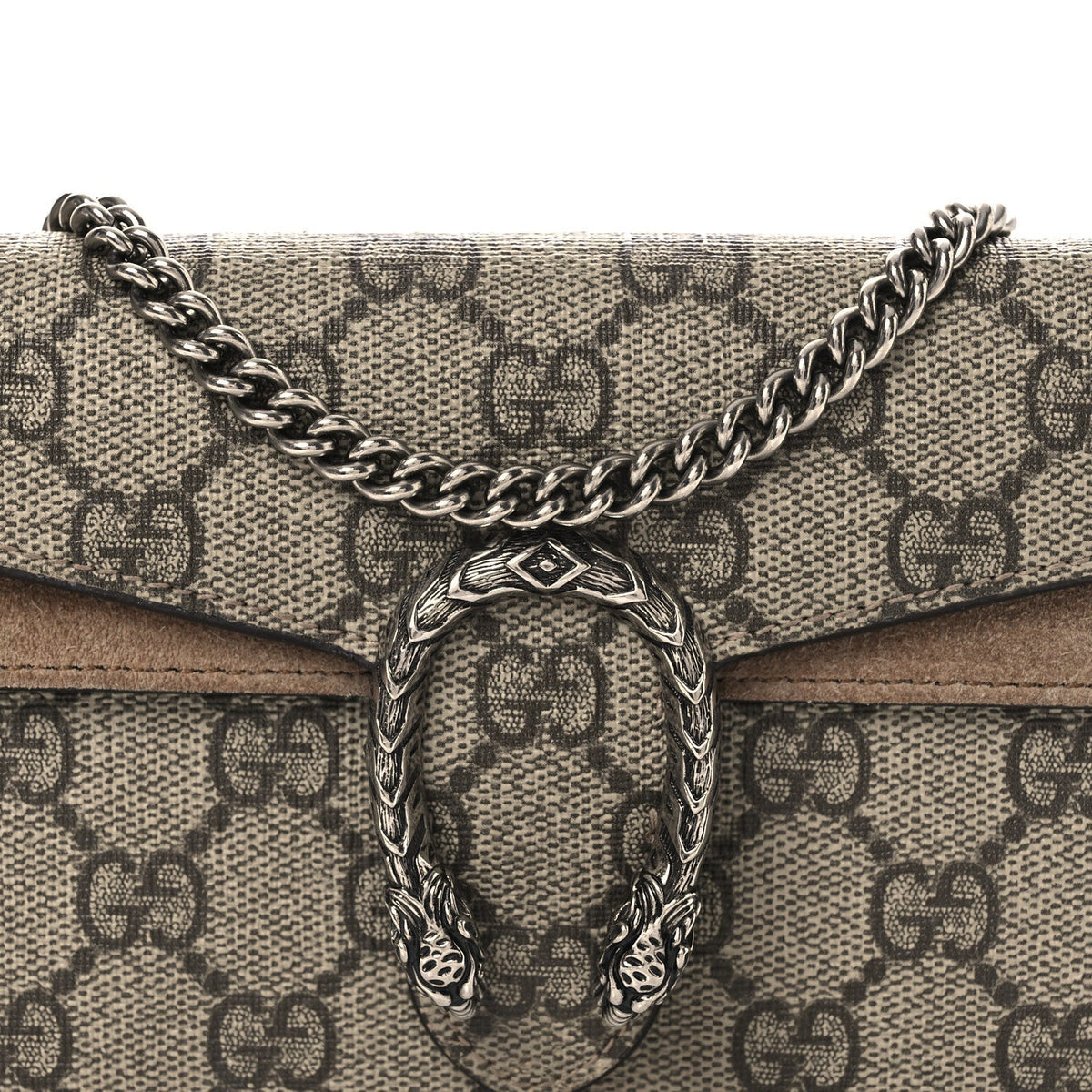 GG Supreme Monogram Super Mini Dionysus Shoulder Bag Taupe