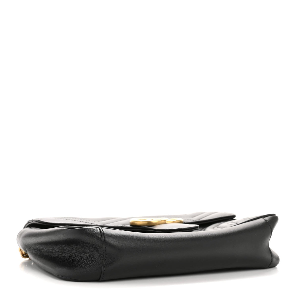 Calfskin Matelasse Small GG Marmont Shoulder Bag Black