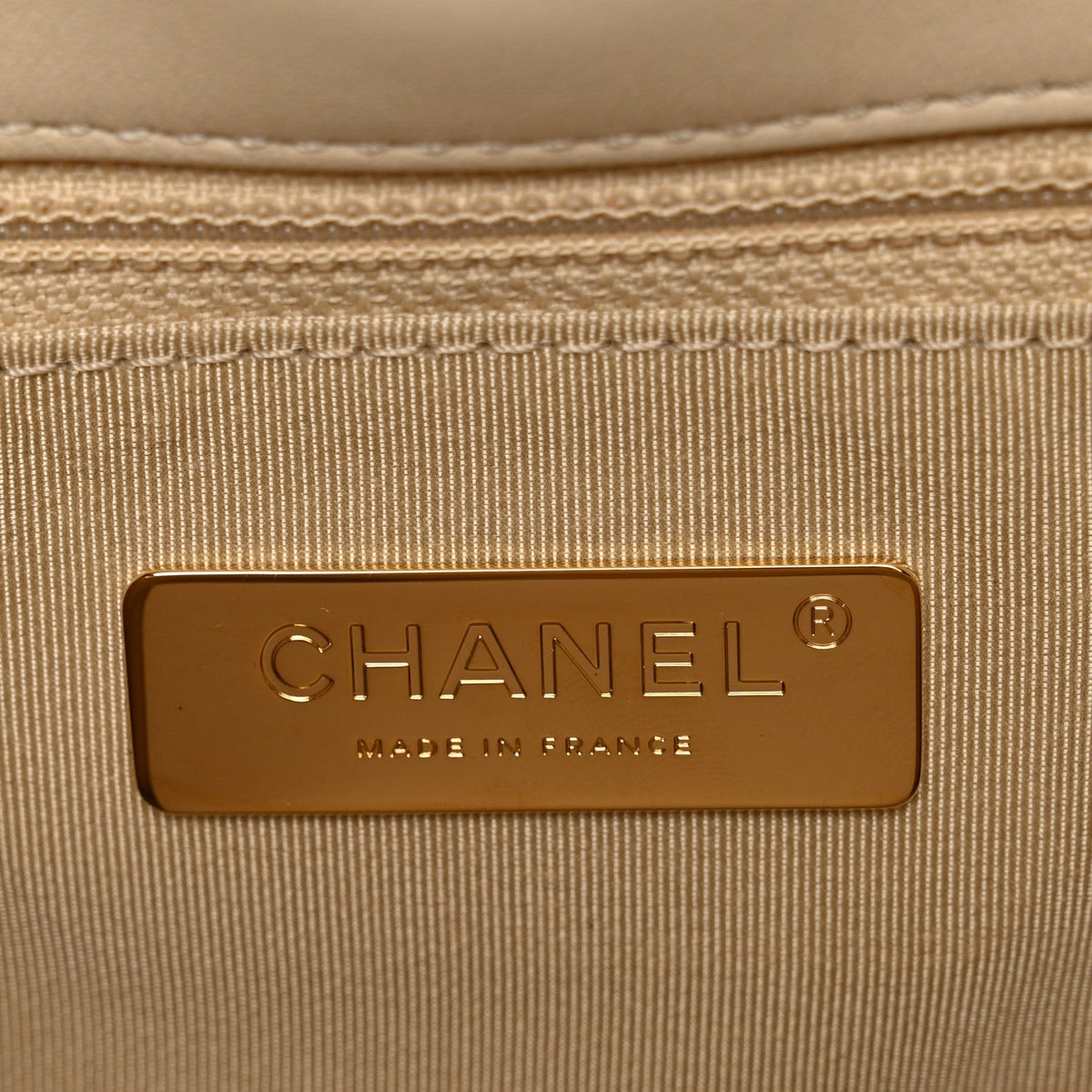 Lambskin Quilted Medium Chanel 19 Flap Beige
