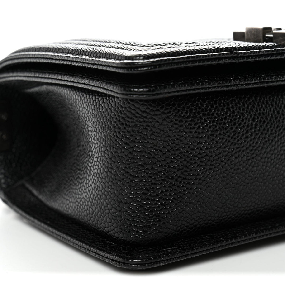 Caviar Quilted Small Boy Flap Black