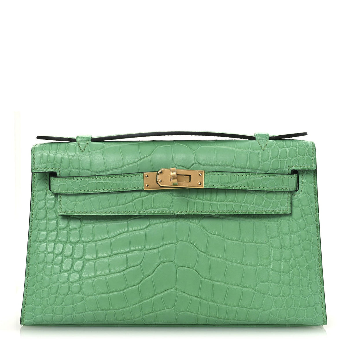 Matte Alligator Kelly Pochette Vert Comics