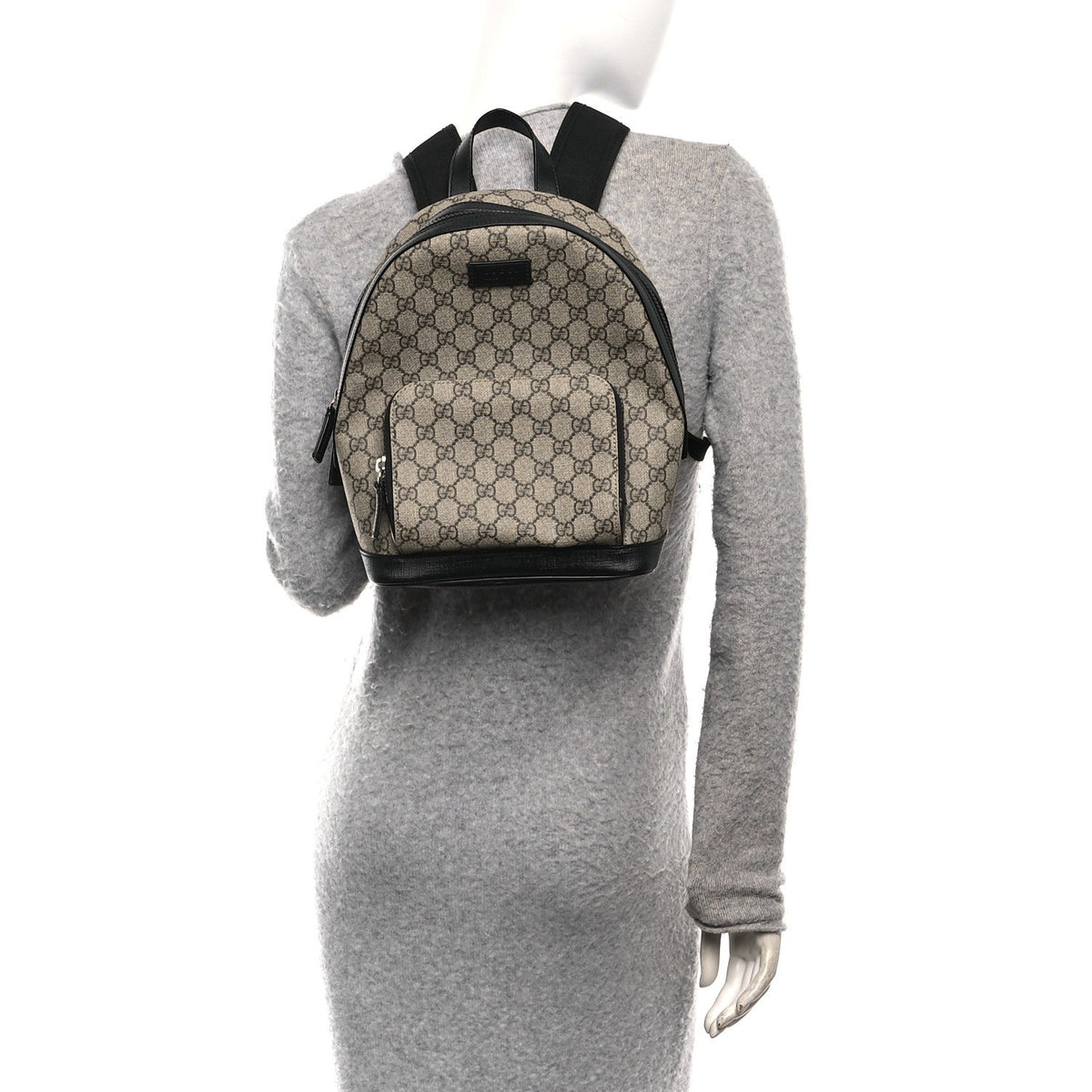 GG Supreme Monogram Small Eden Day Backpack Black