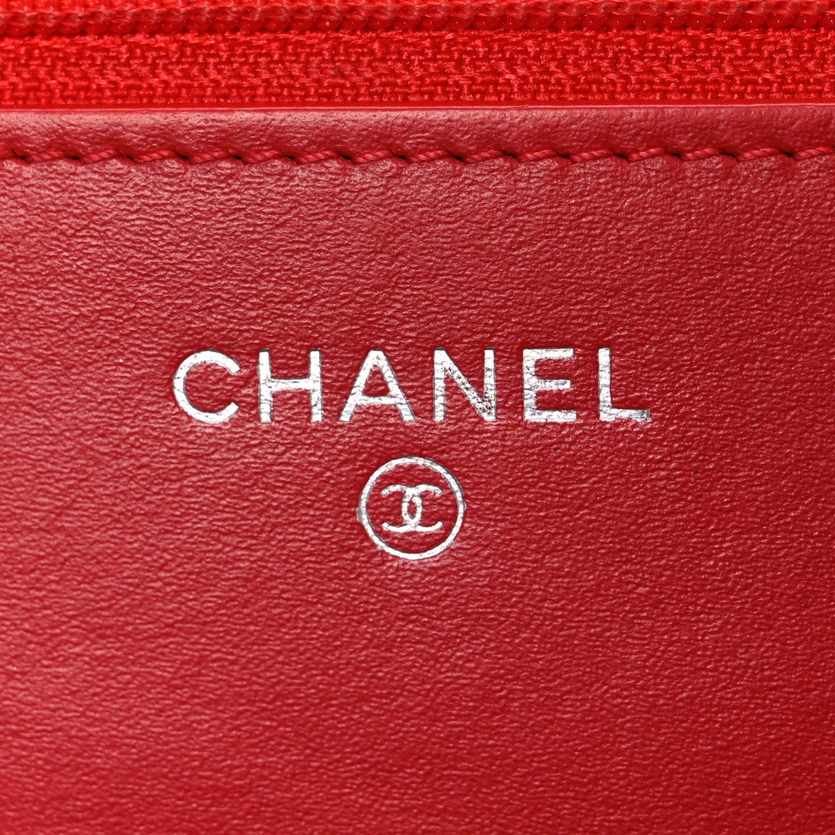 Glazed Calfskin Quilted Reissue Wallet On Chain WOC Red