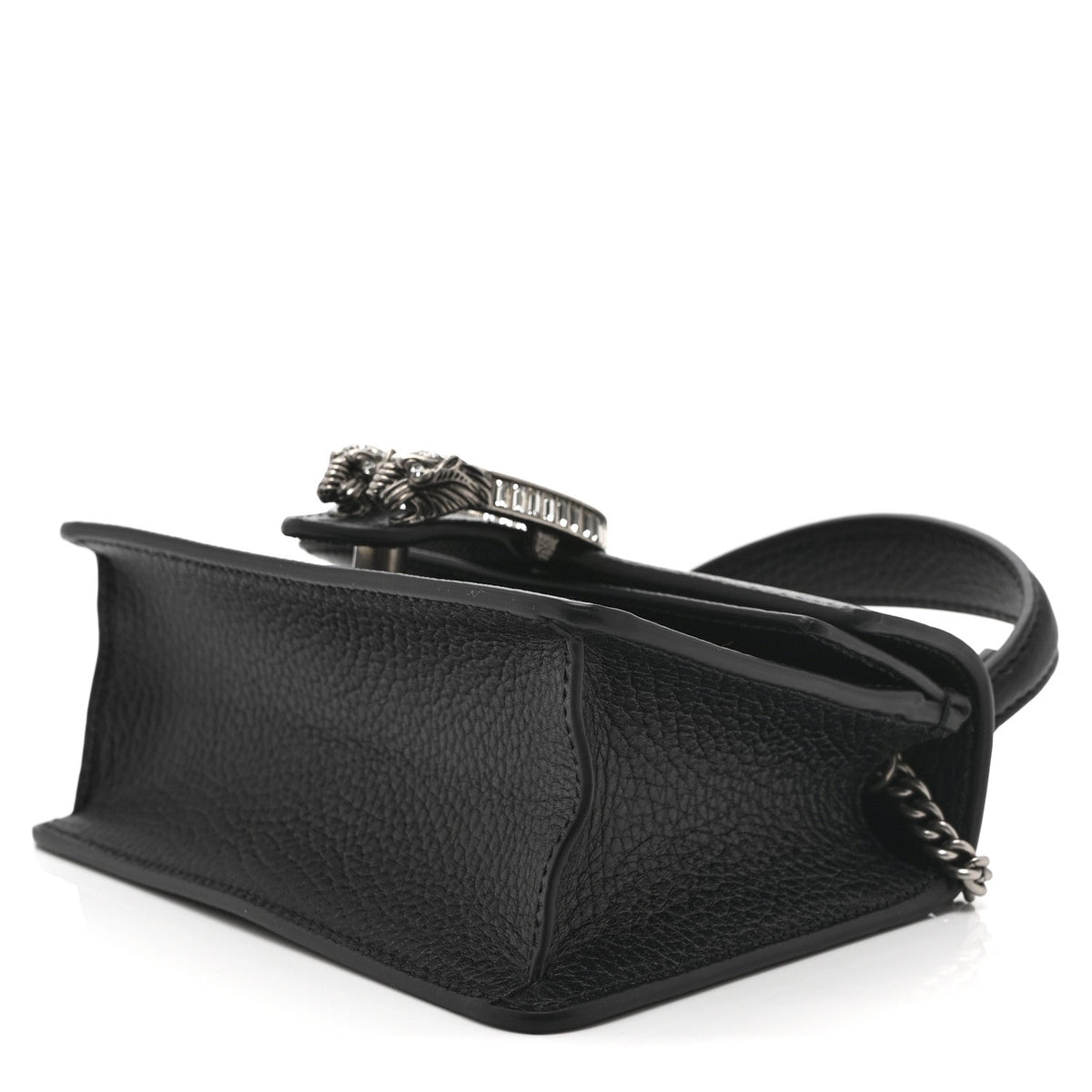 Dollar Calfskin Crystal Mini Dionysus Top Handle Bag Black Crystal
