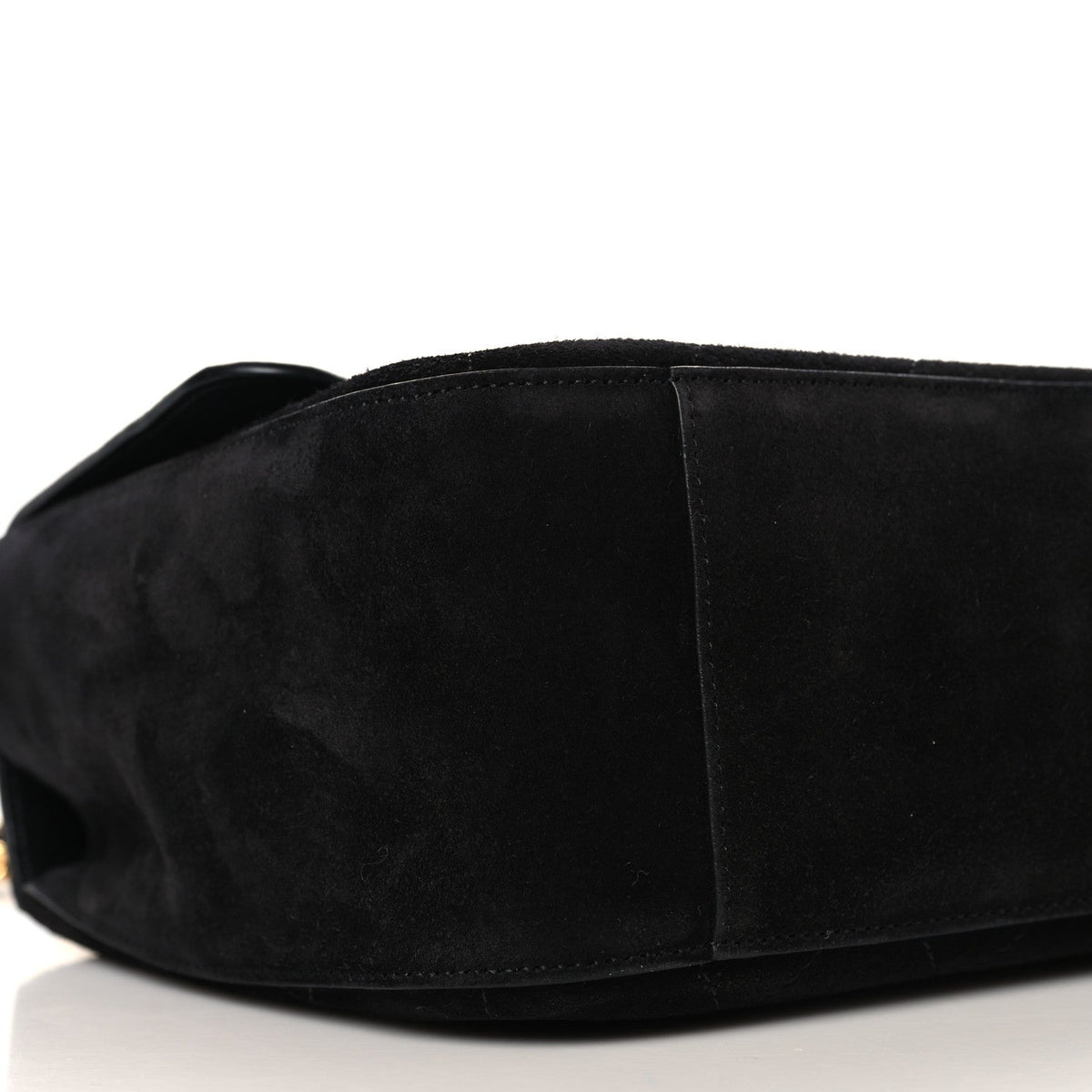 Suede Calfskin Small Souplissimo Maxi Flap Black