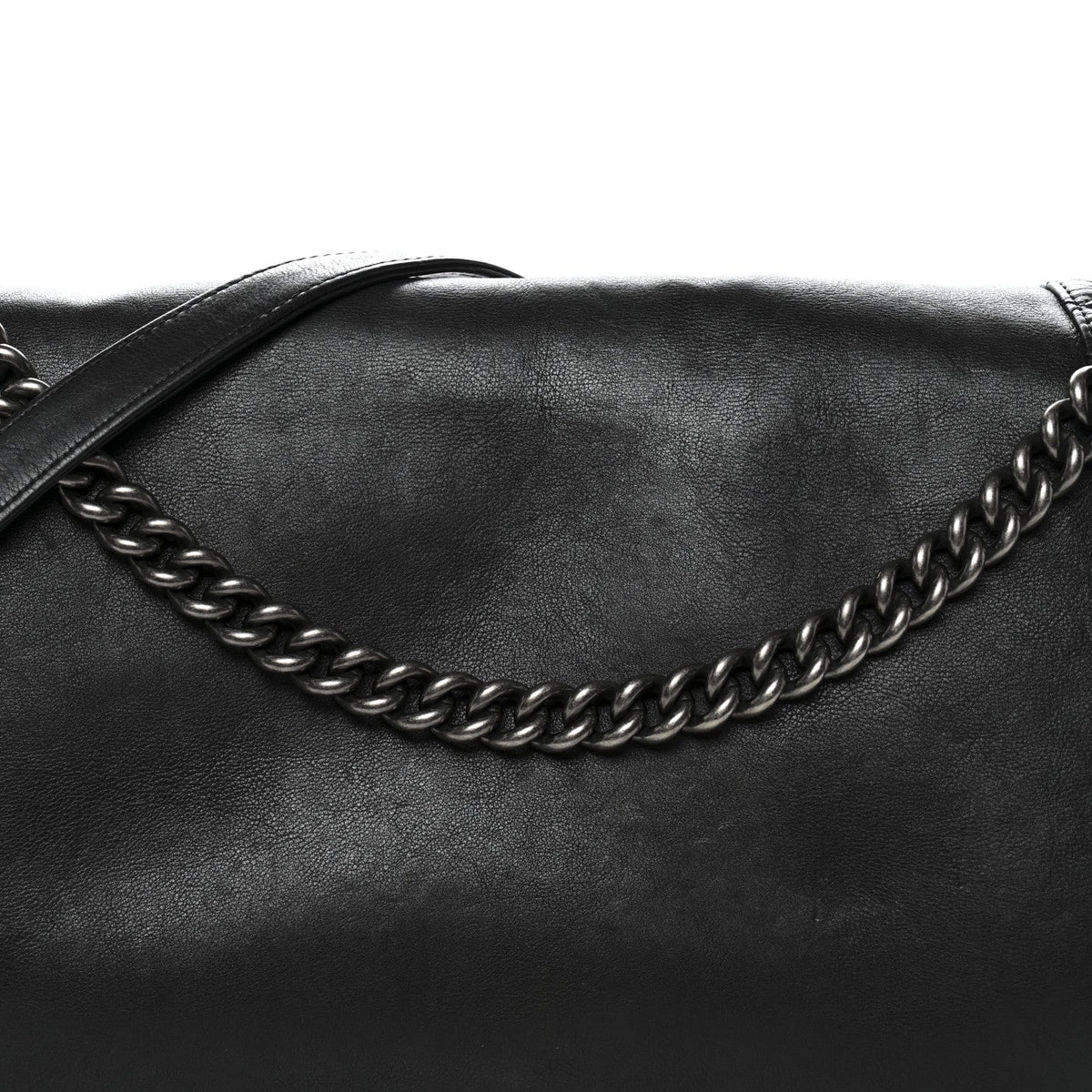 Calfskin Large Boy Reverso Flap Black