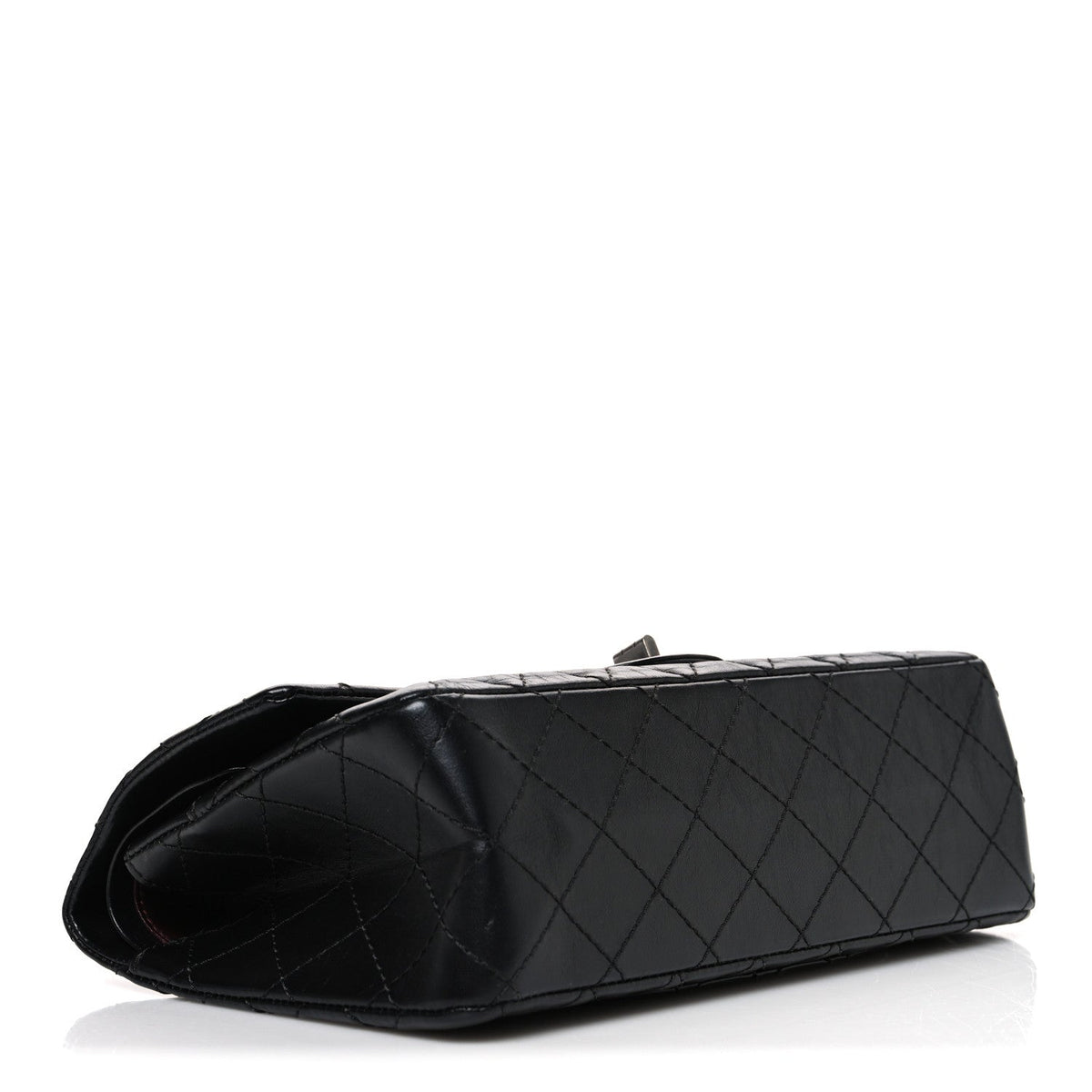 Aged Calfskin Quilted 2.55 Reissue 225 Flap Black