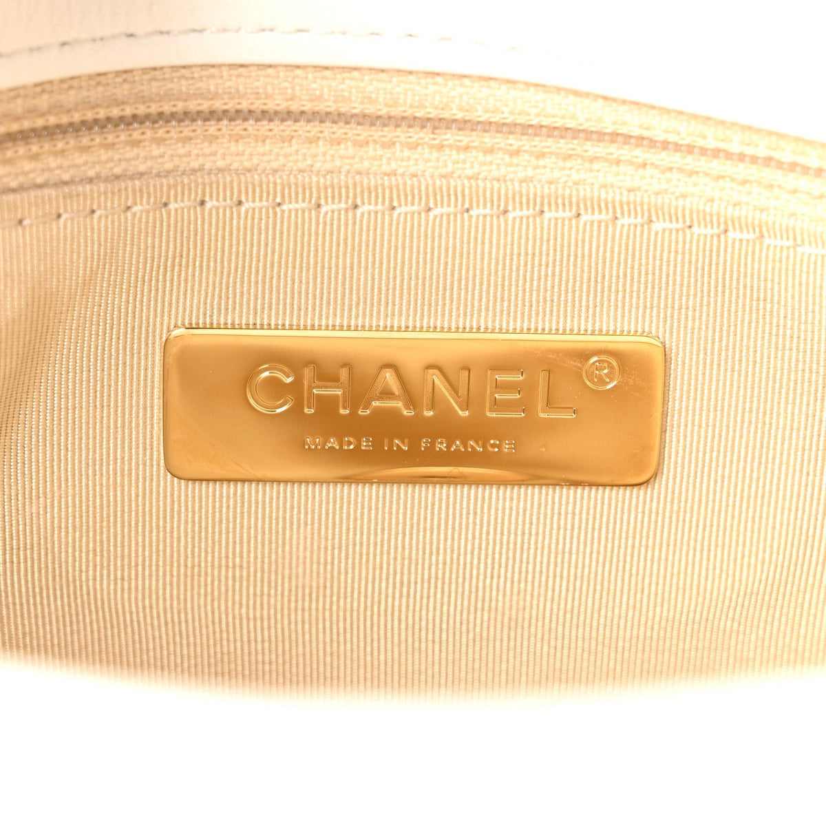 Goatskin Quilted Large Chanel 19 Flap White