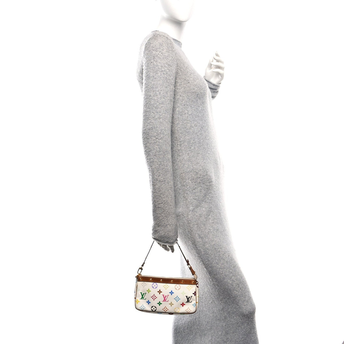 Monogram Multicolor Pochette Accessories White