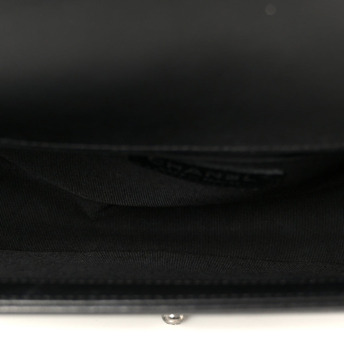 Lambskin Chevron Quilted Medium Boy Flap Black
