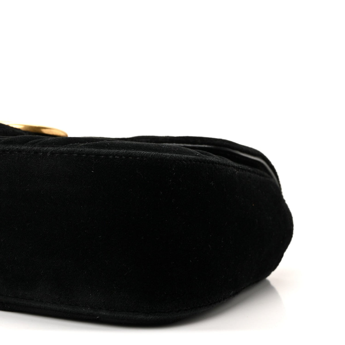 Velvet Matelasse Mini GG Marmont Shoulder Bag Black