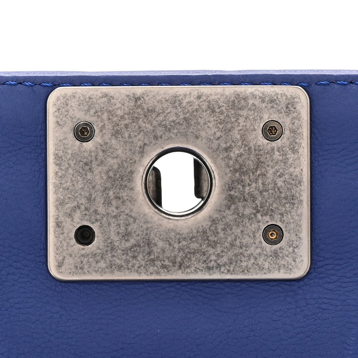 Calfskin Quilted Medium Boy Flap Blue