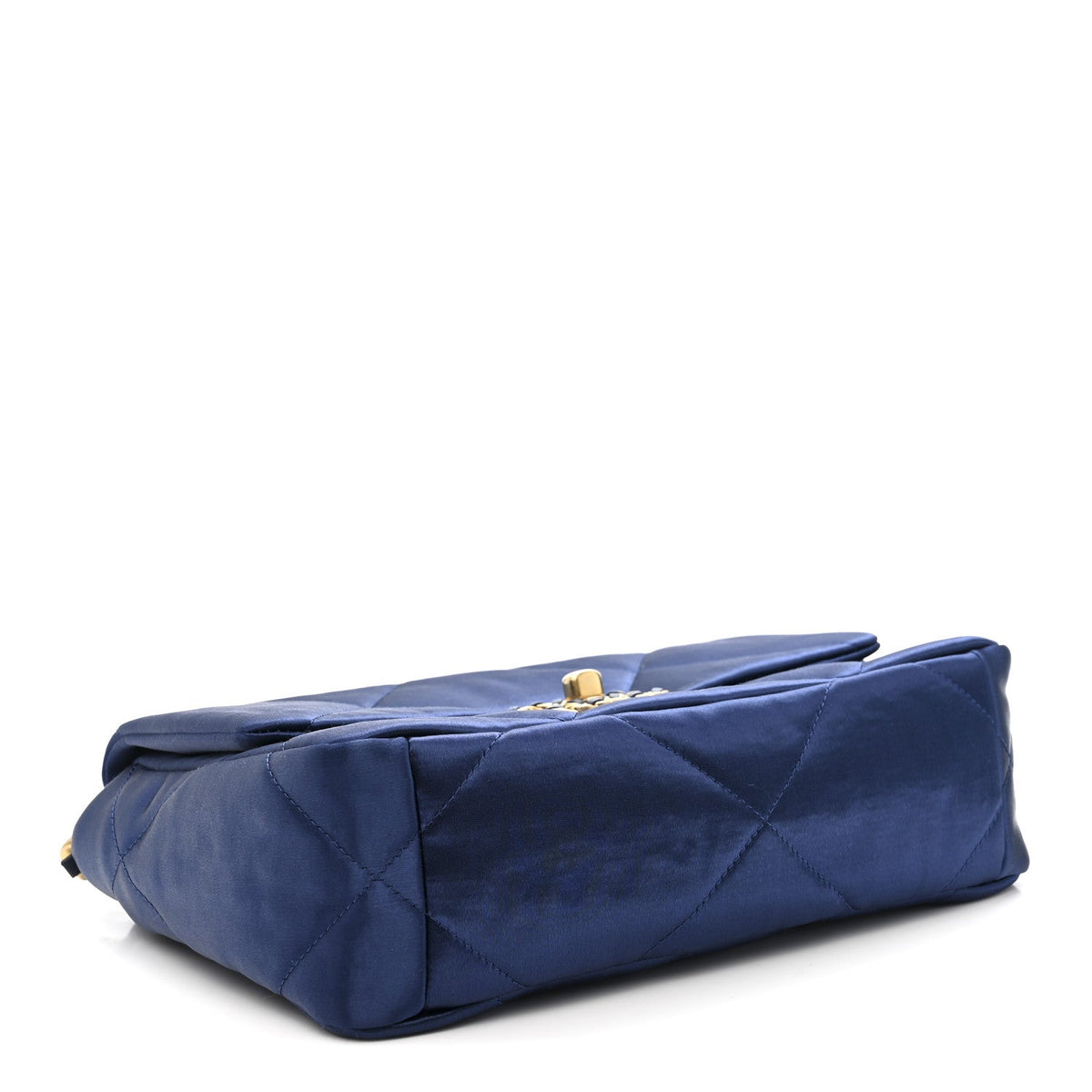 Satin Quilted Medium Chanel 19 Flap Blue